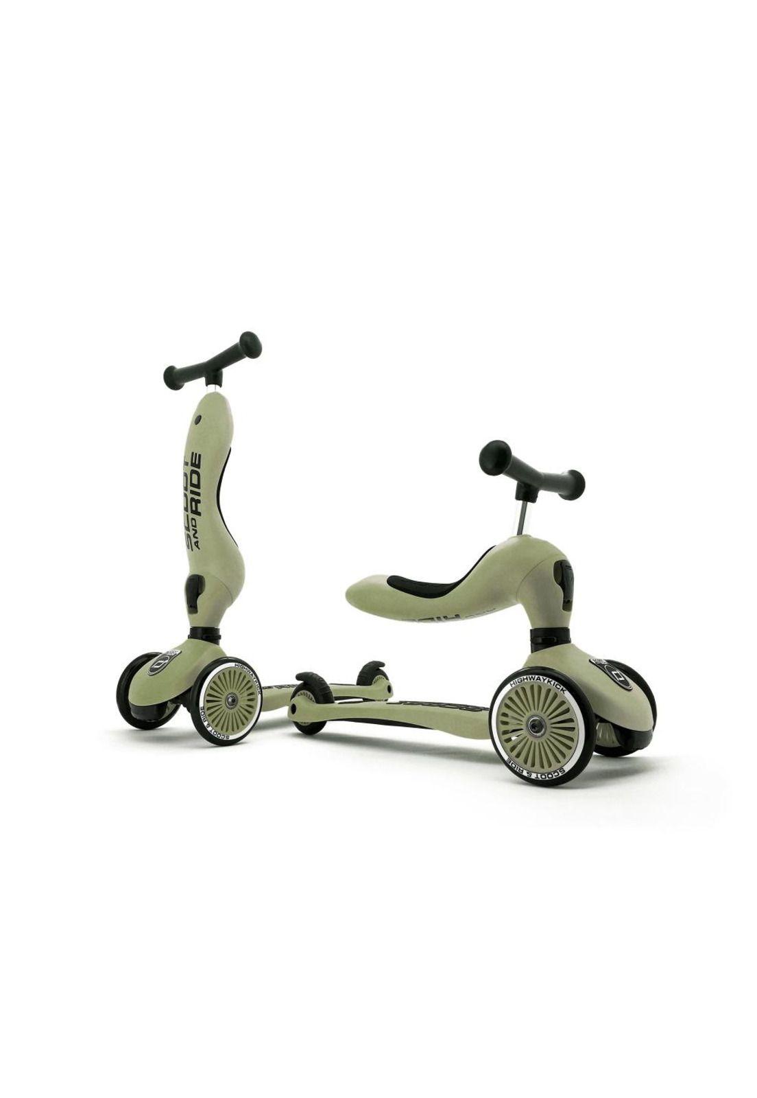 Scooter 2 en 1 Highwaykick 1 Olive Scoot and Ride-2