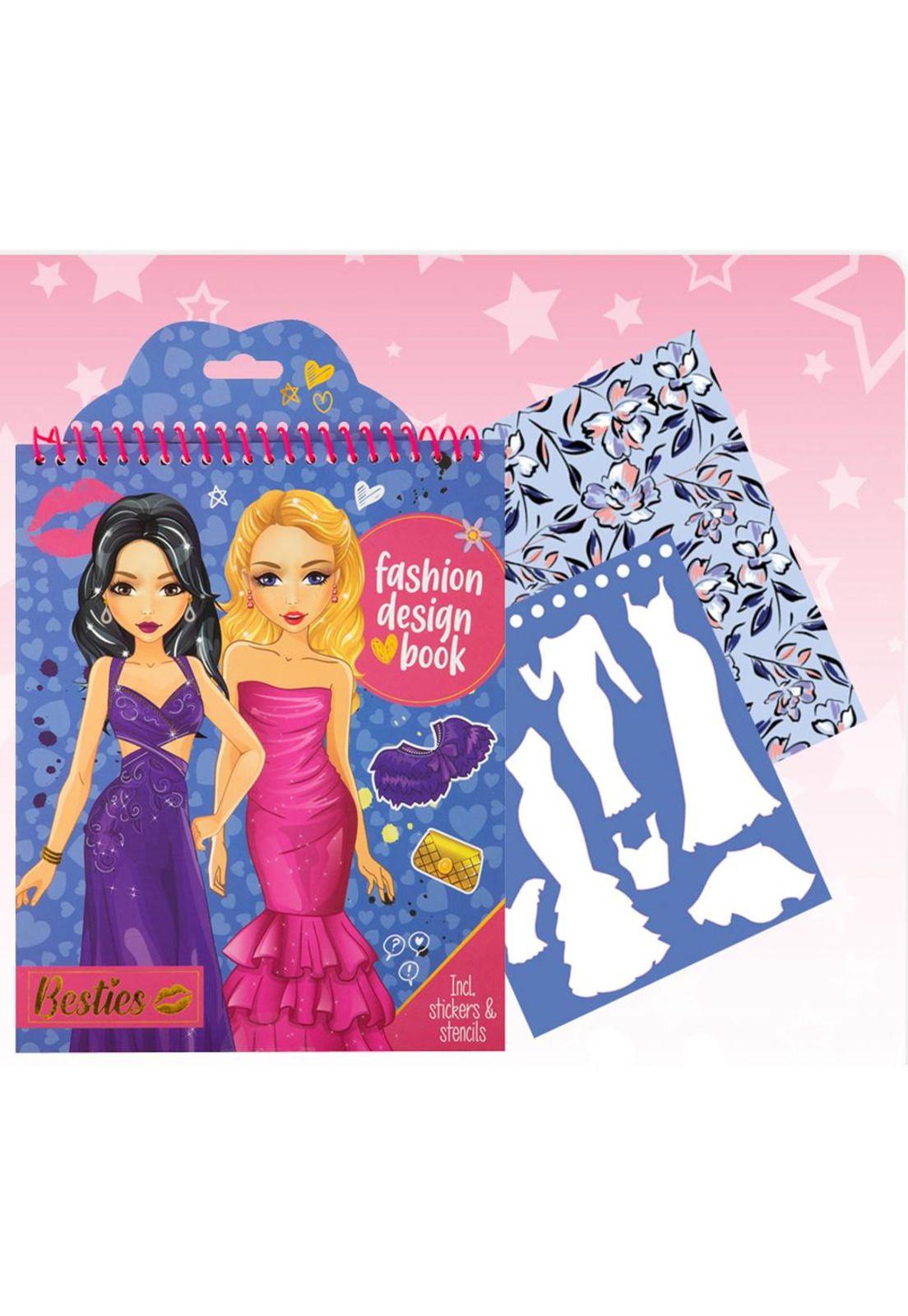 Libro de Diseños de Moda Morado Besties-3