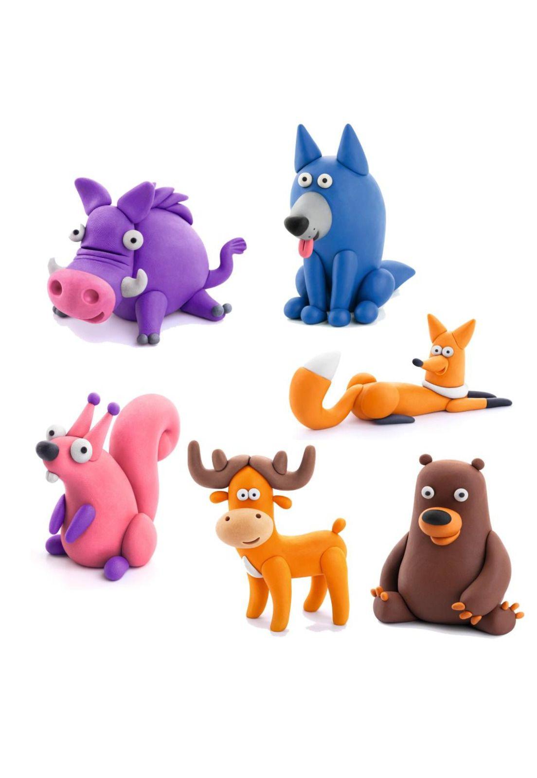 Animales del Bosque: 15 Potes Hey Clay-3