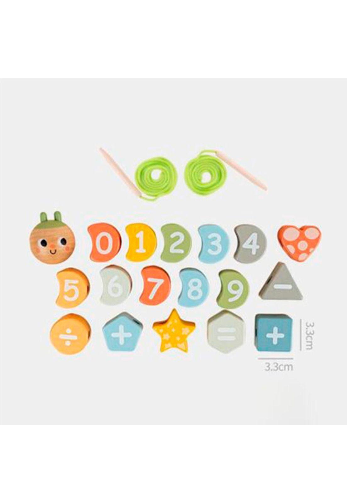 Juguete Didáctico Cuncuna de Madera para Enhebrar Tooky Toy-2