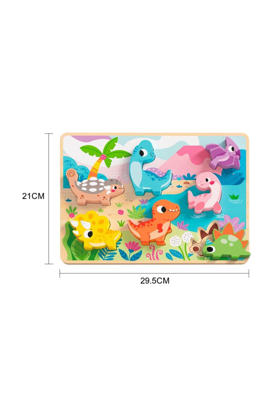 Puzzle Dinosaurio 8 Piezas Encajables Tooky Toy-2