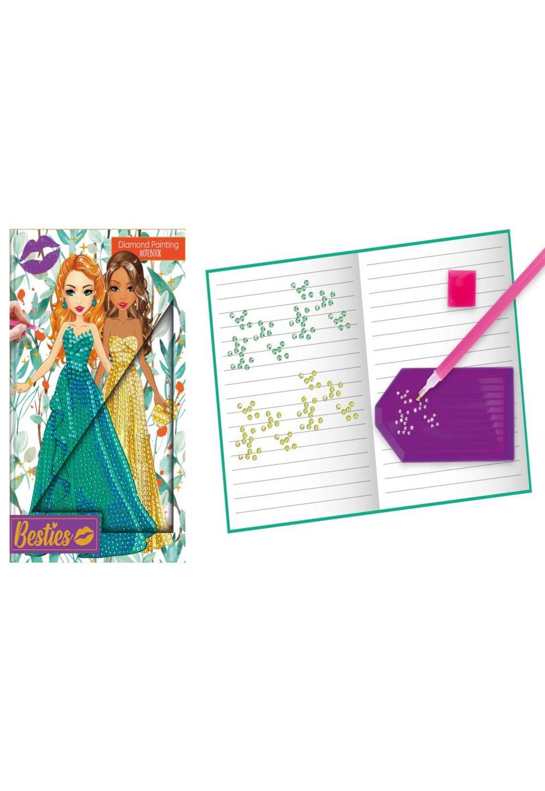 Cuaderno Pintura de Diamantes Naranjo Besties-2