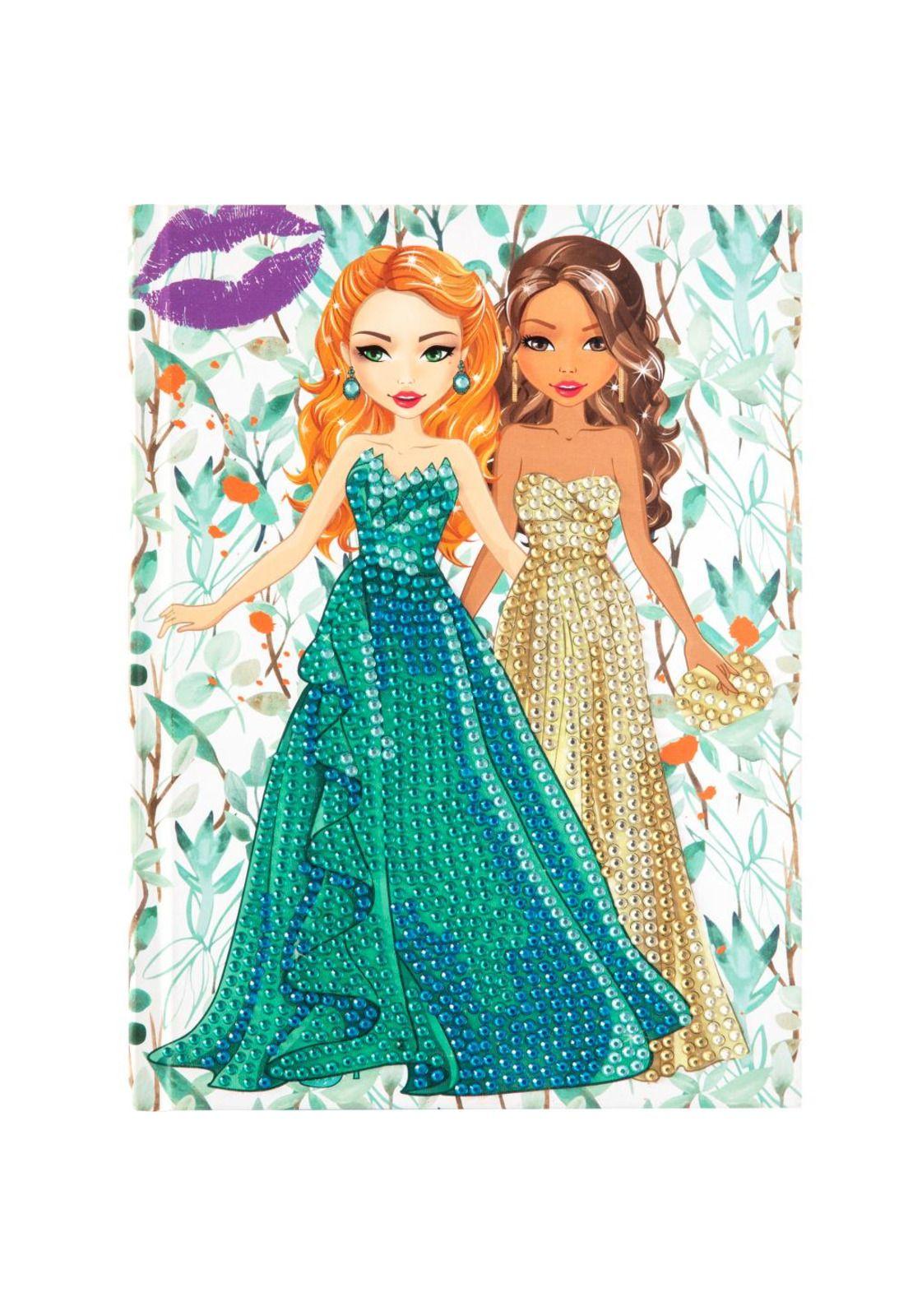 Cuaderno Pintura de Diamantes Naranjo Besties-3