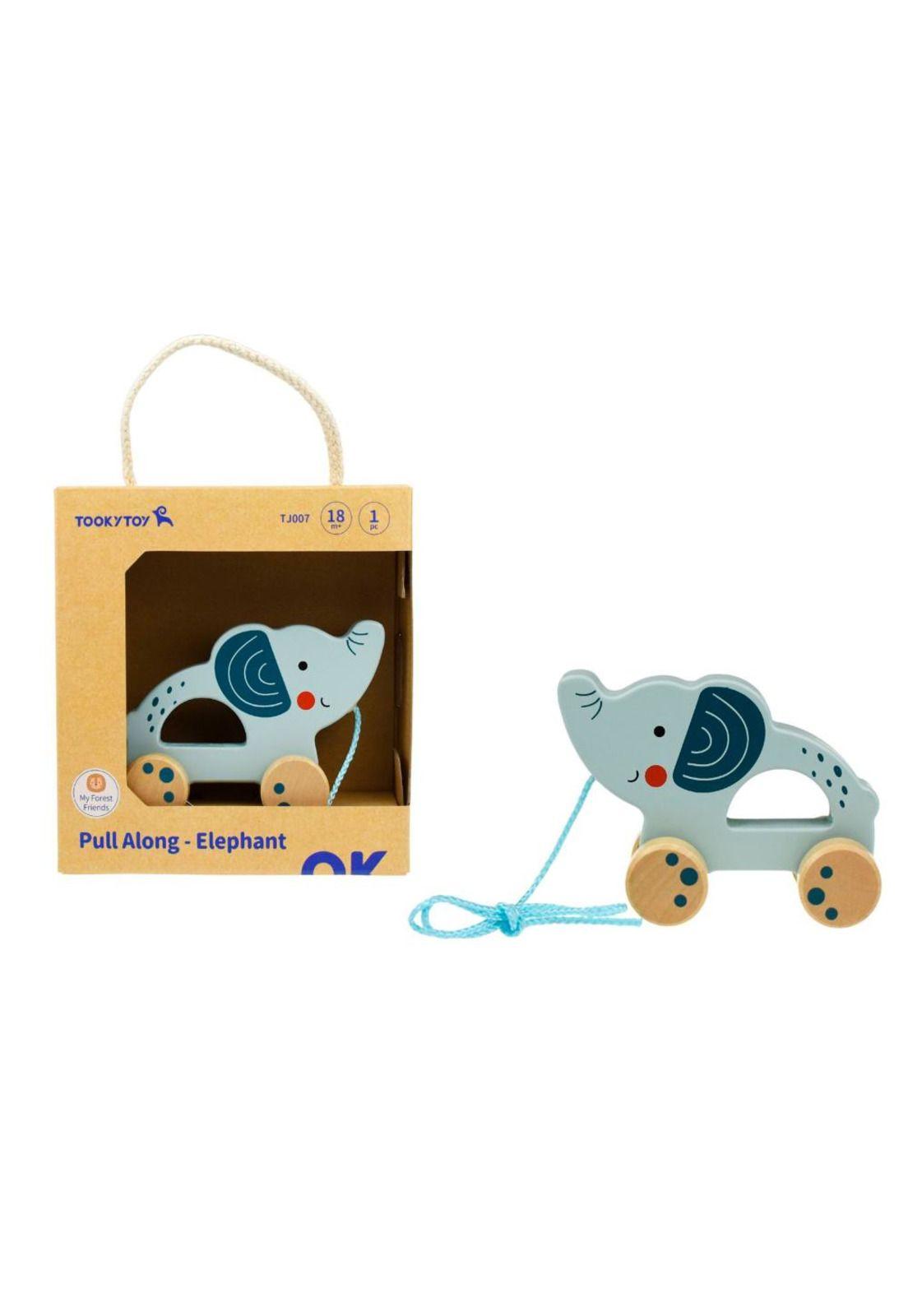 Elefante de Madera para Arrastrar Tooky Toy-2