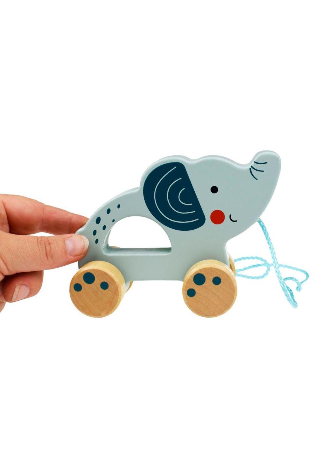 Elefante de Madera para Arrastrar Tooky Toy-3