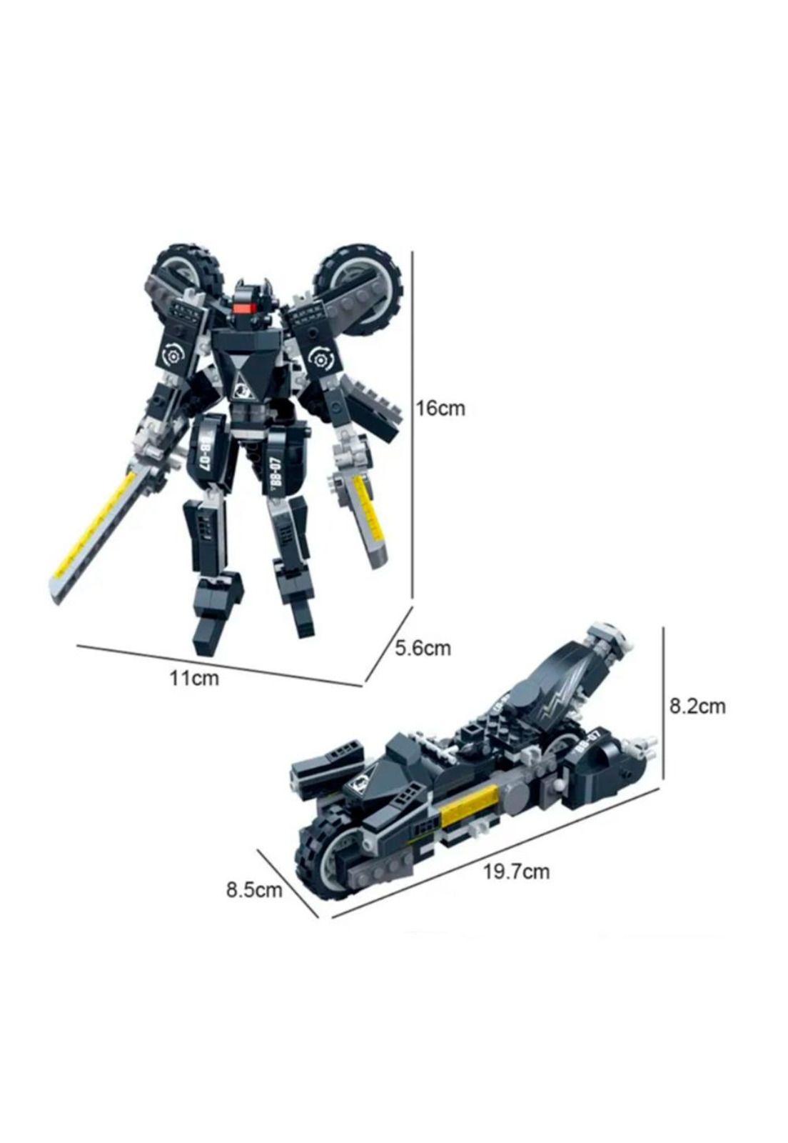 Set de Bloques de Construcción Robot Mech II 2 en 1 Negro Banbao-3