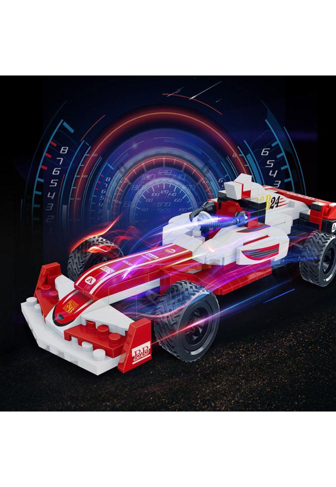 Set de Bloques Auto de Carrera F1 Rojo BanBao-3