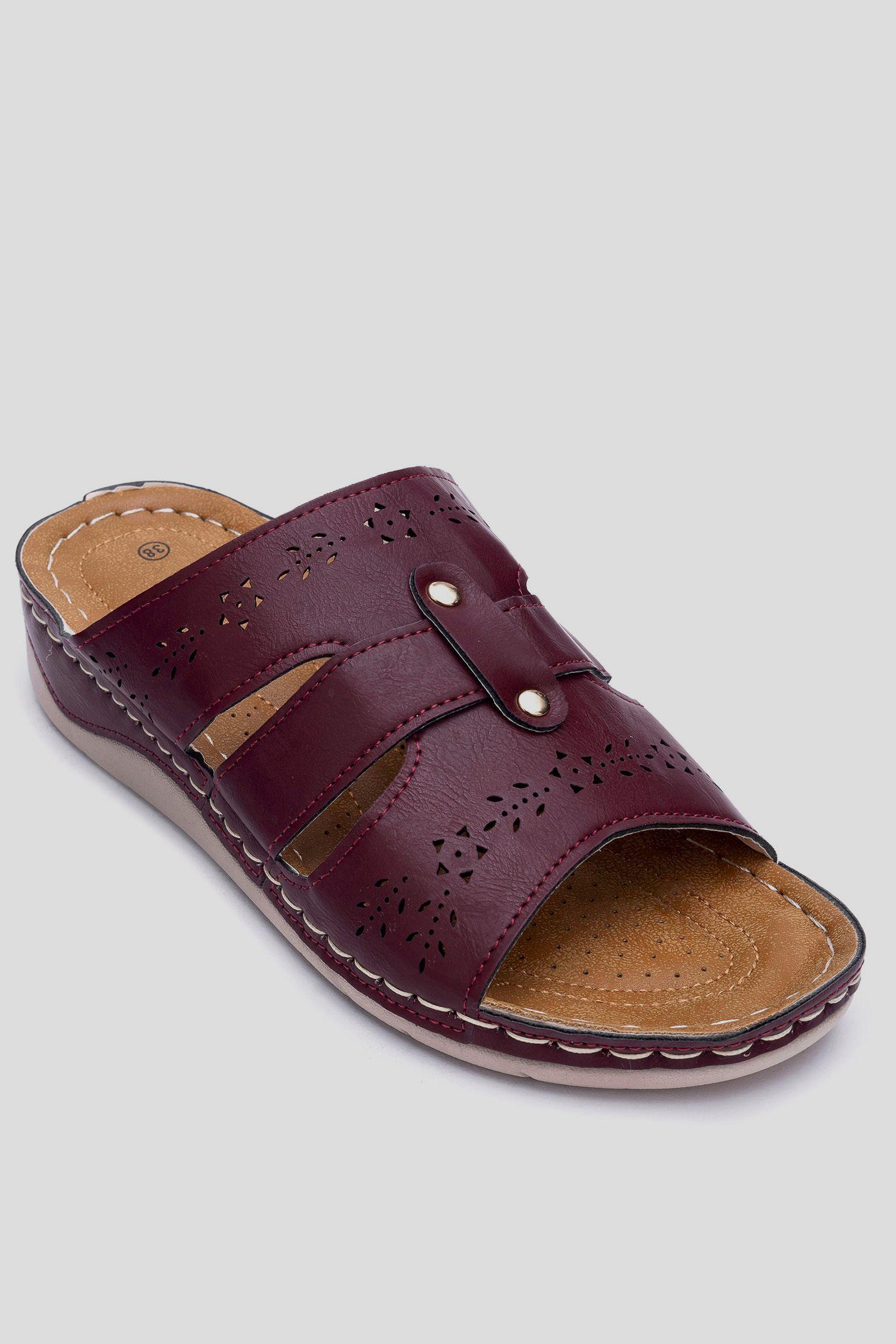 Sandalia Mujer Burdeo Dika Apóstol-2