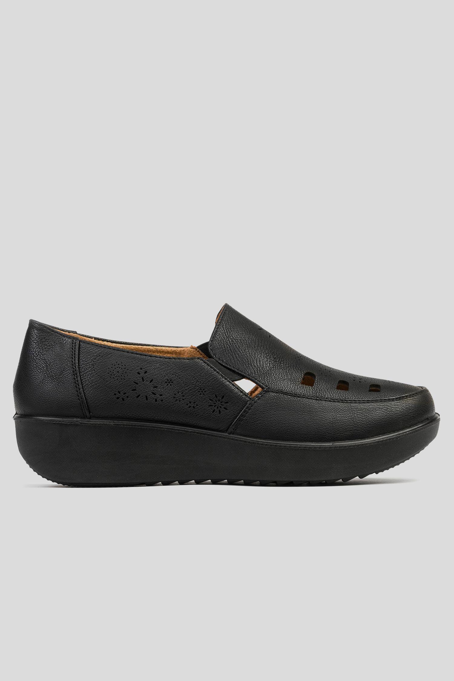 Mocasin Mujer Negro Luchita Chancleta-0