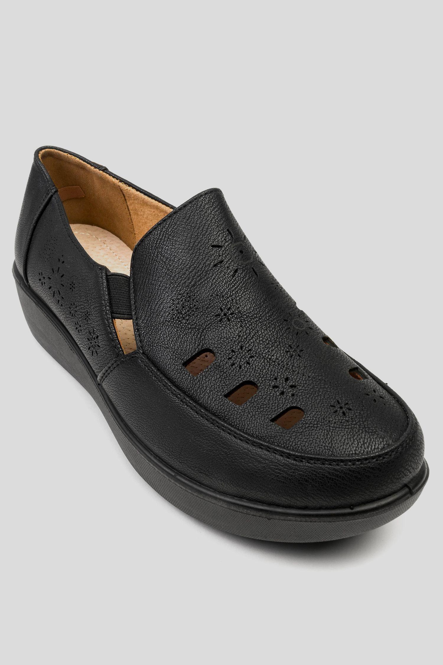 Mocasin Mujer Negro Luchita Chancleta-2