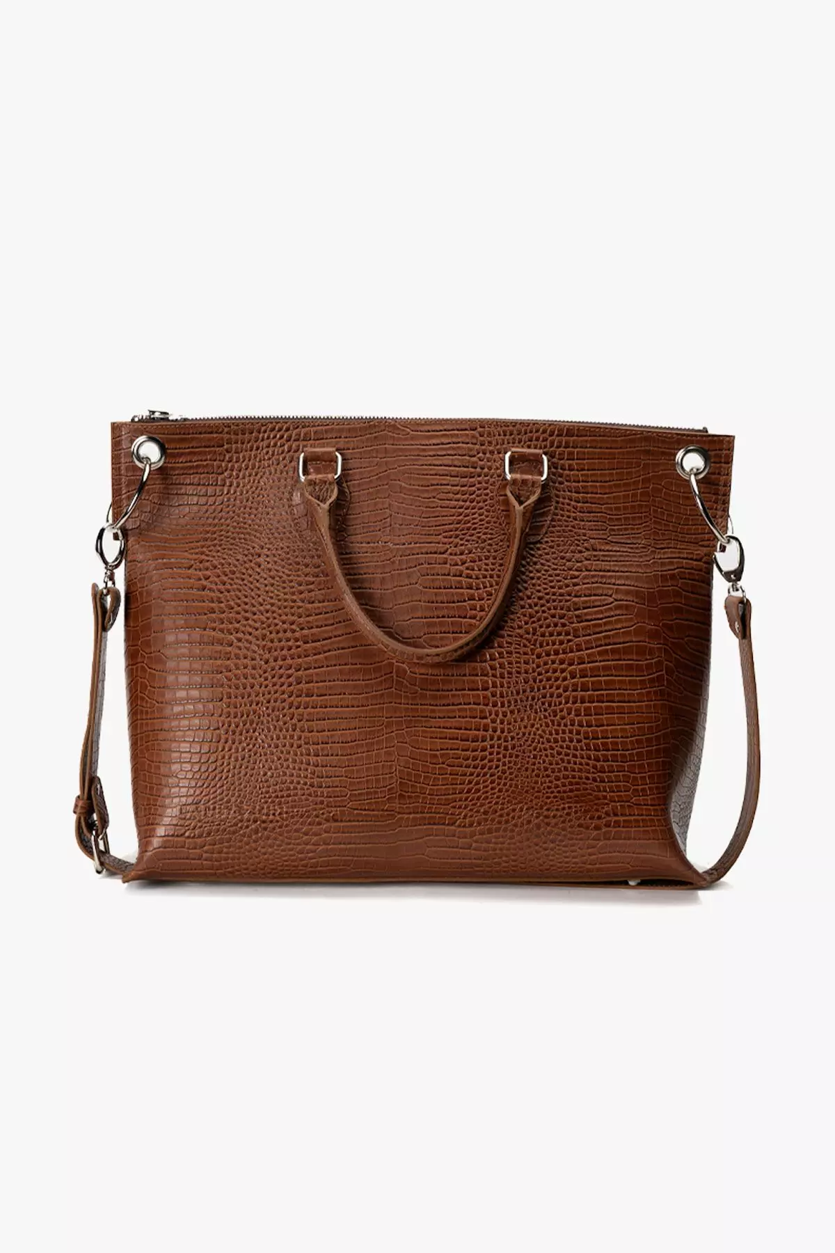 Bolso de Diseñador Café Caimán Landazuri-0