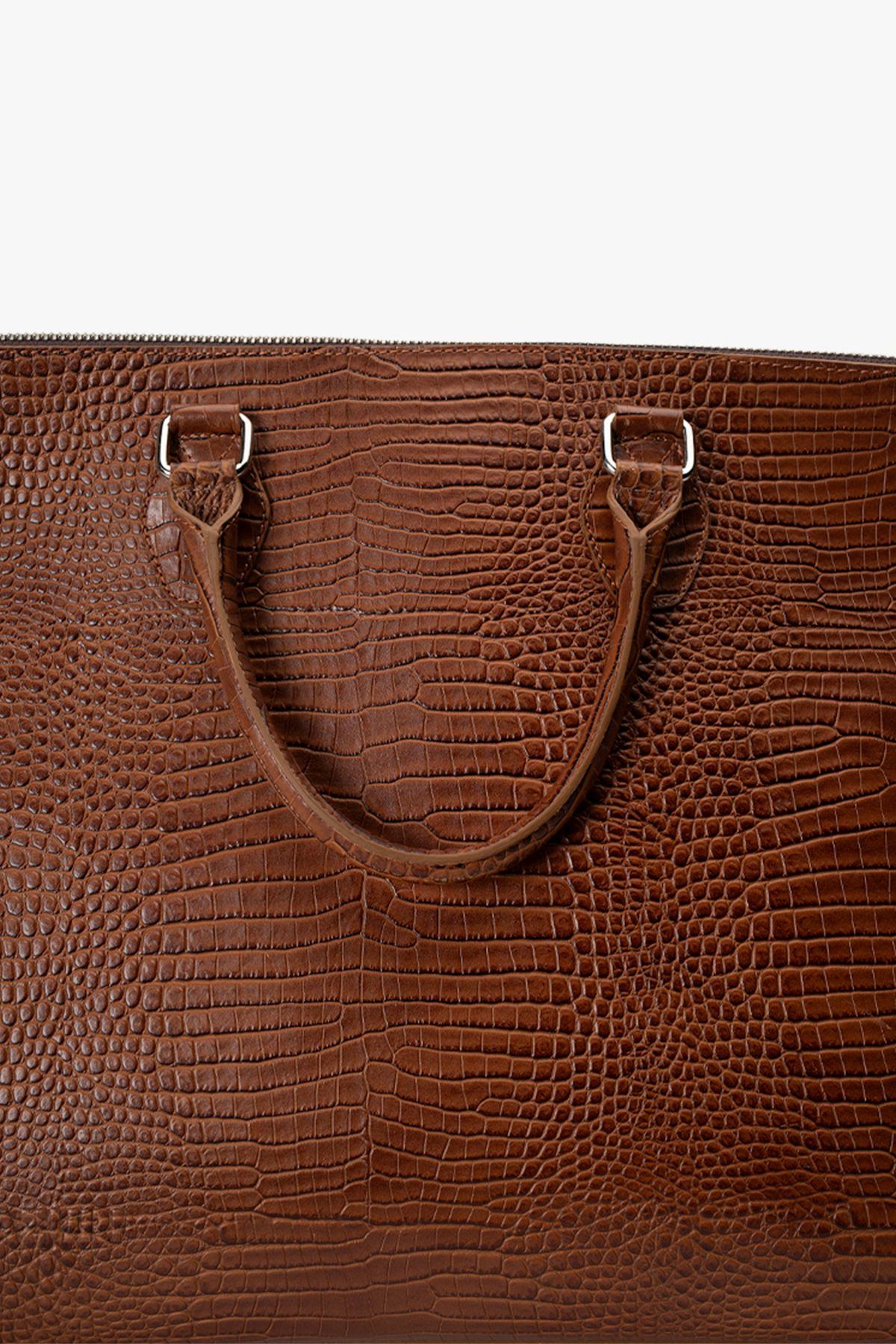 Bolso de Diseñador Café Caimán Landazuri-1