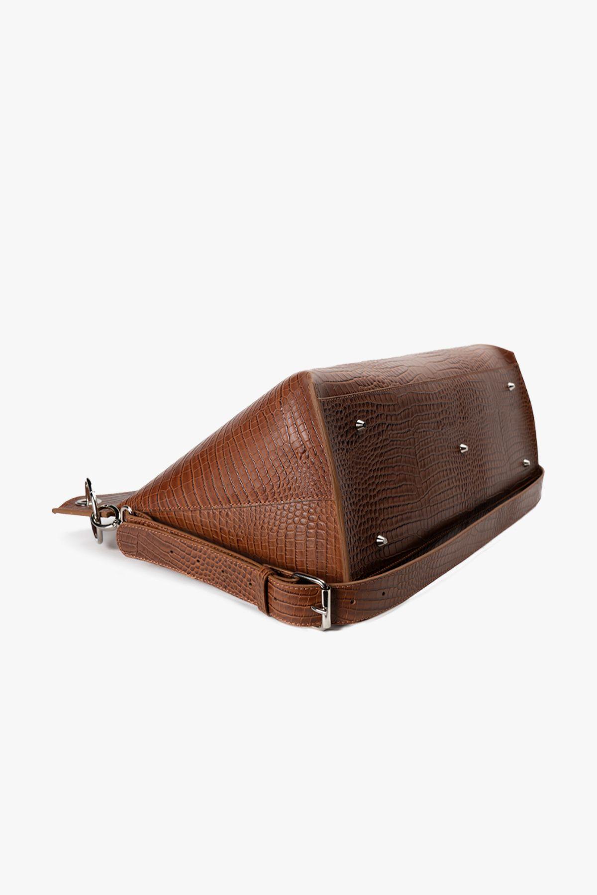 Bolso de Diseñador Café Caimán Landazuri-3