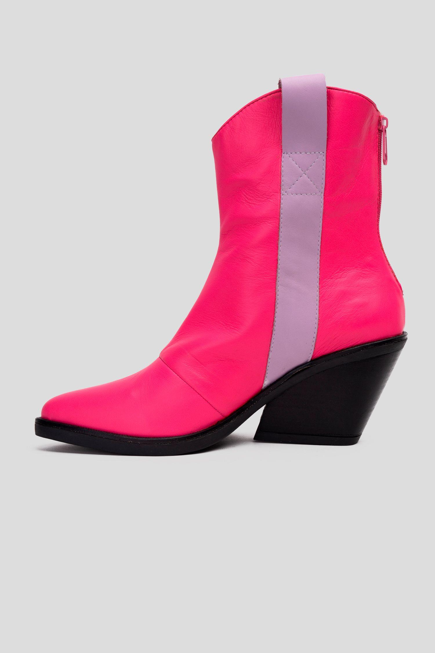 Botín Moira Rosa Fuerte Cuero Landazuri-1