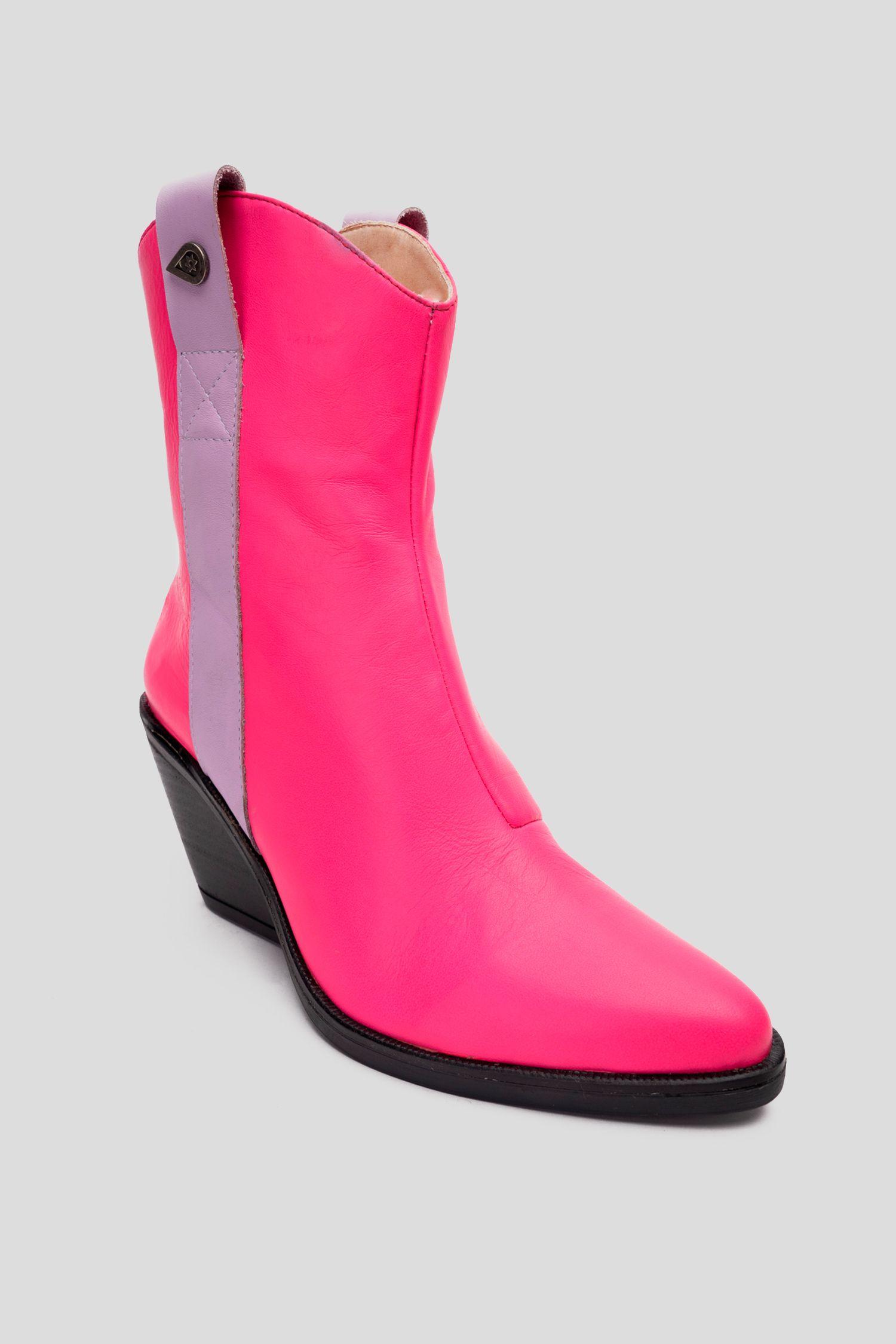 Botín Moira Rosa Fuerte Cuero Landazuri-2