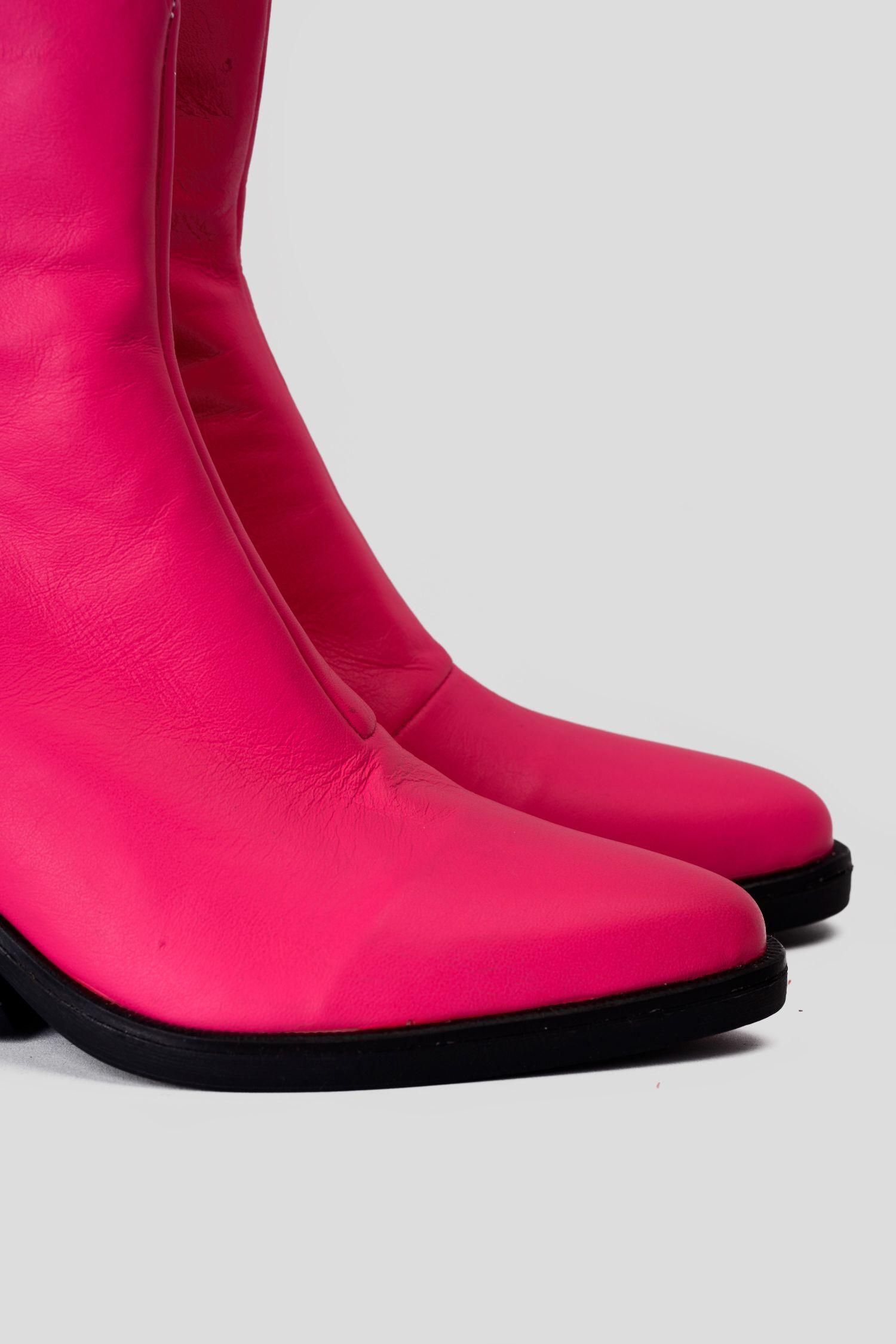 Botín Moira Rosa Fuerte Cuero Landazuri-3