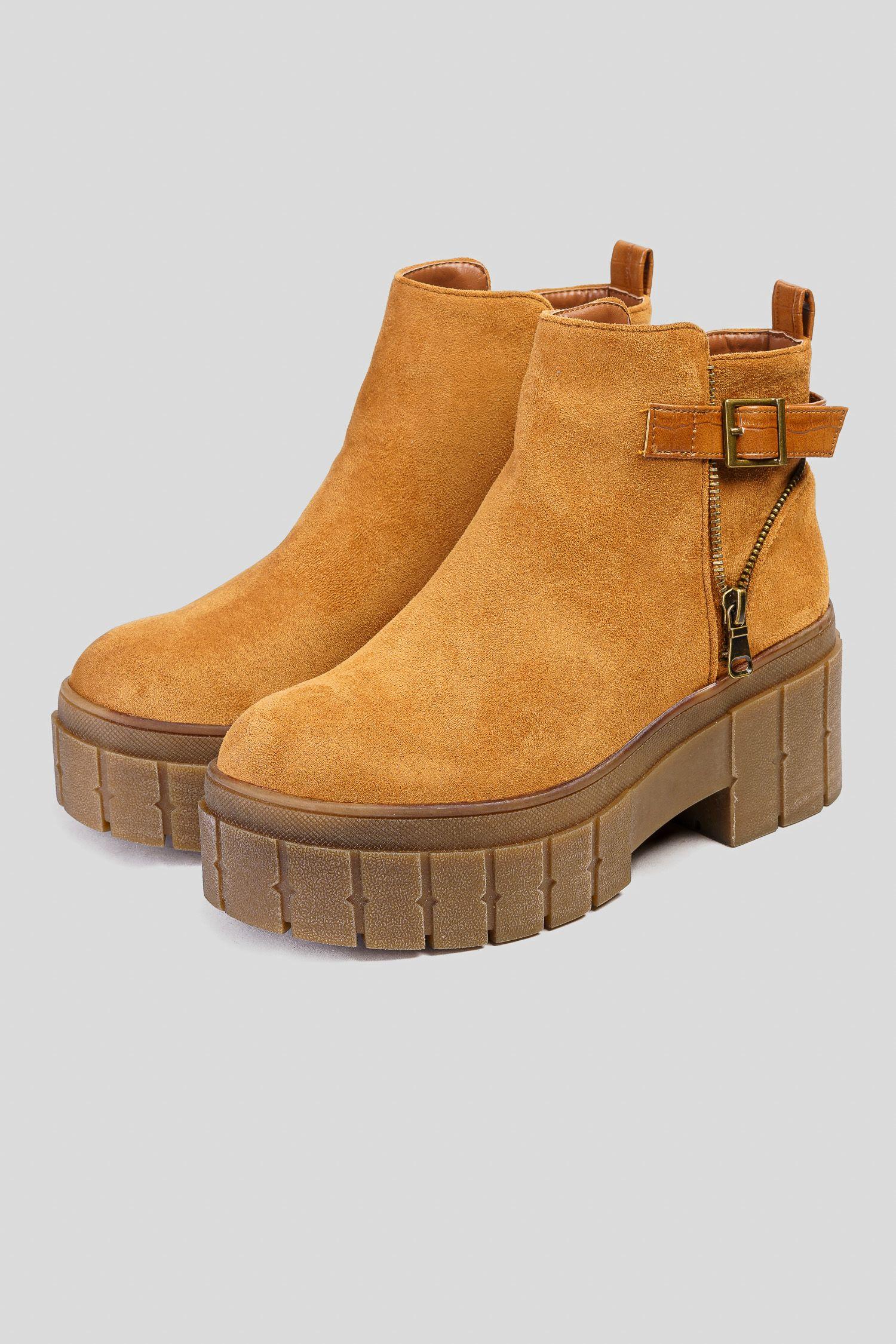 Botín Mujer Café Claro Deidra Chinitown-1