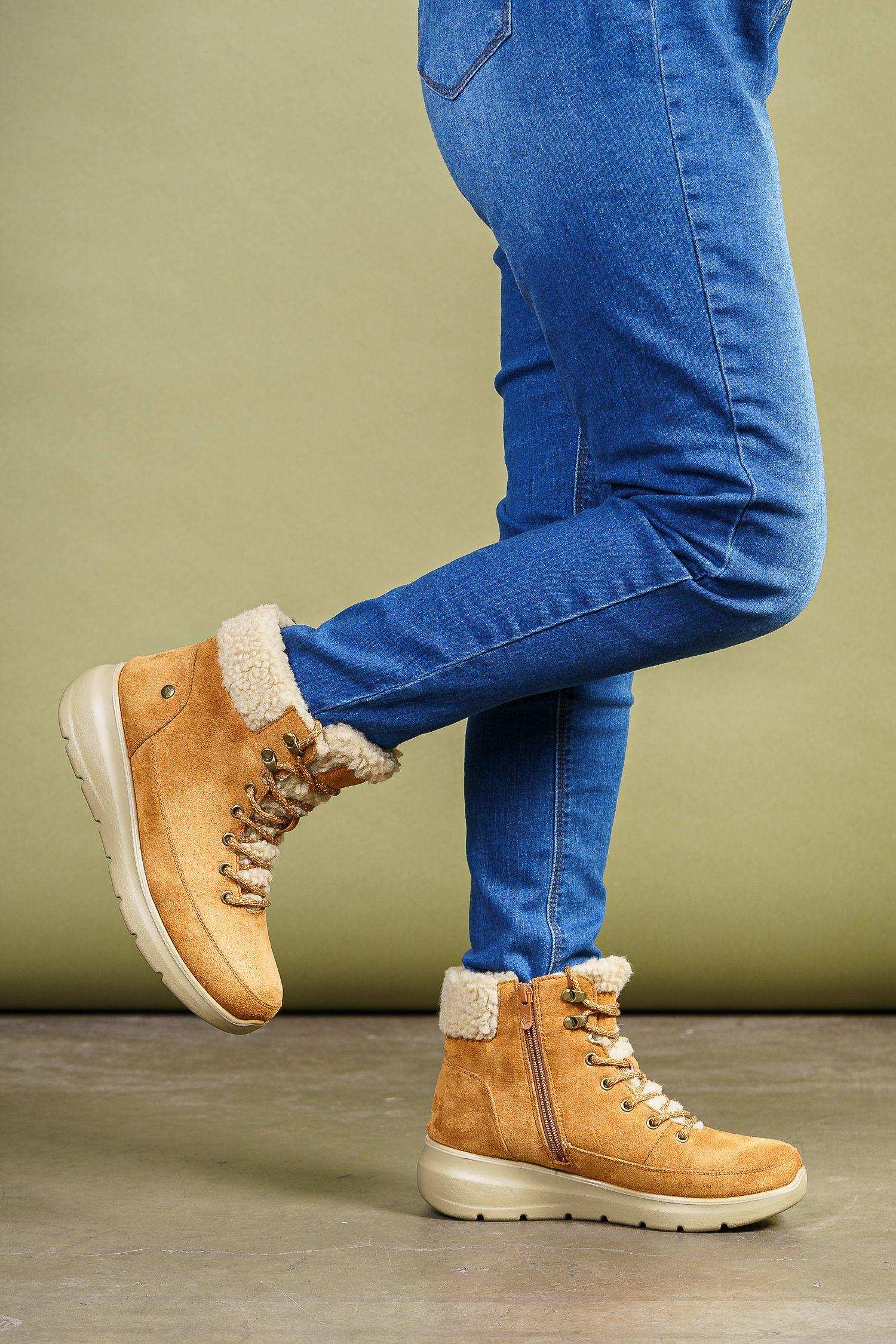 Botín Casual Mujer Blau Camel Chinitown-1