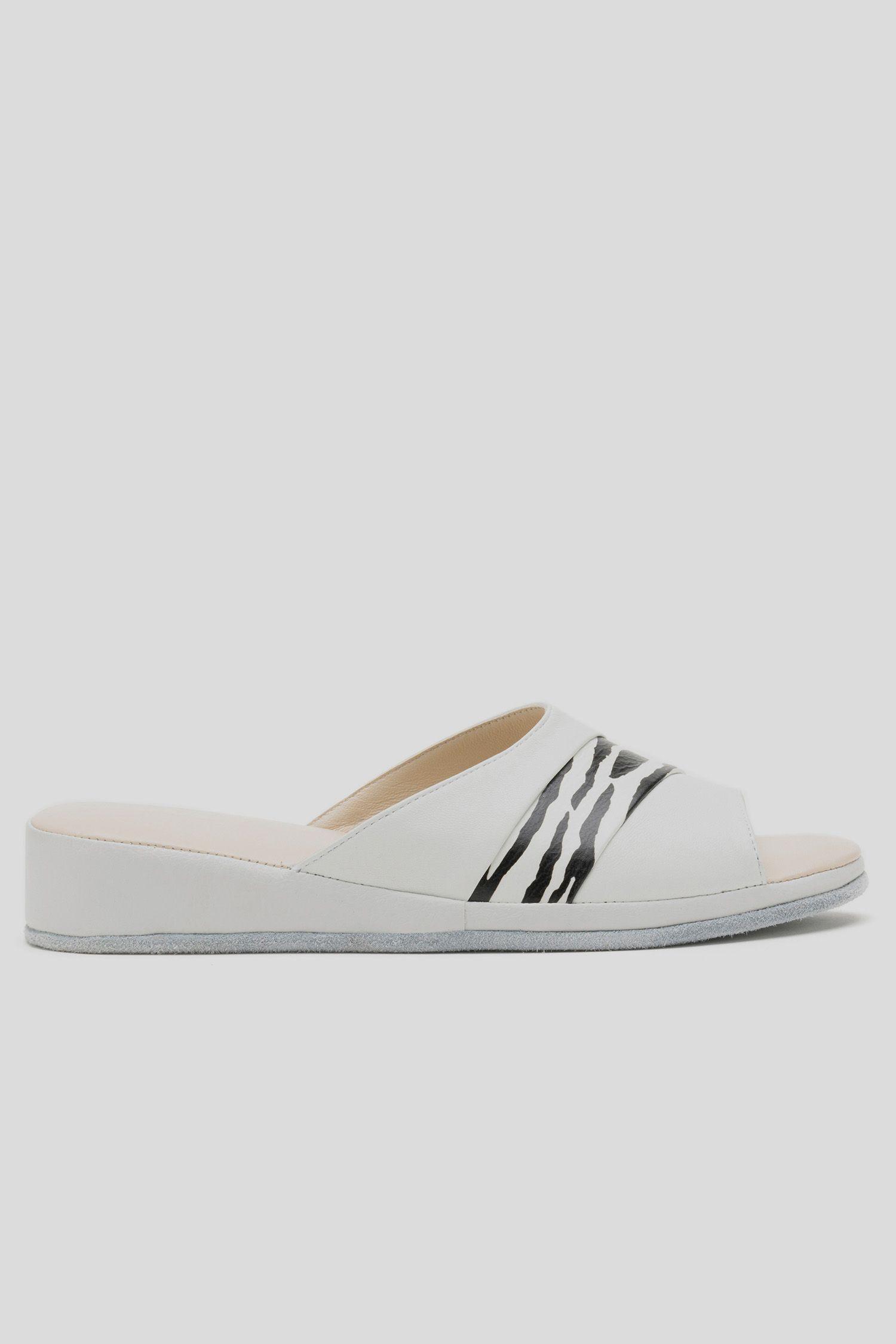 Pantufla Casual Cuero Mujer Corola Blanco Suavecito-0