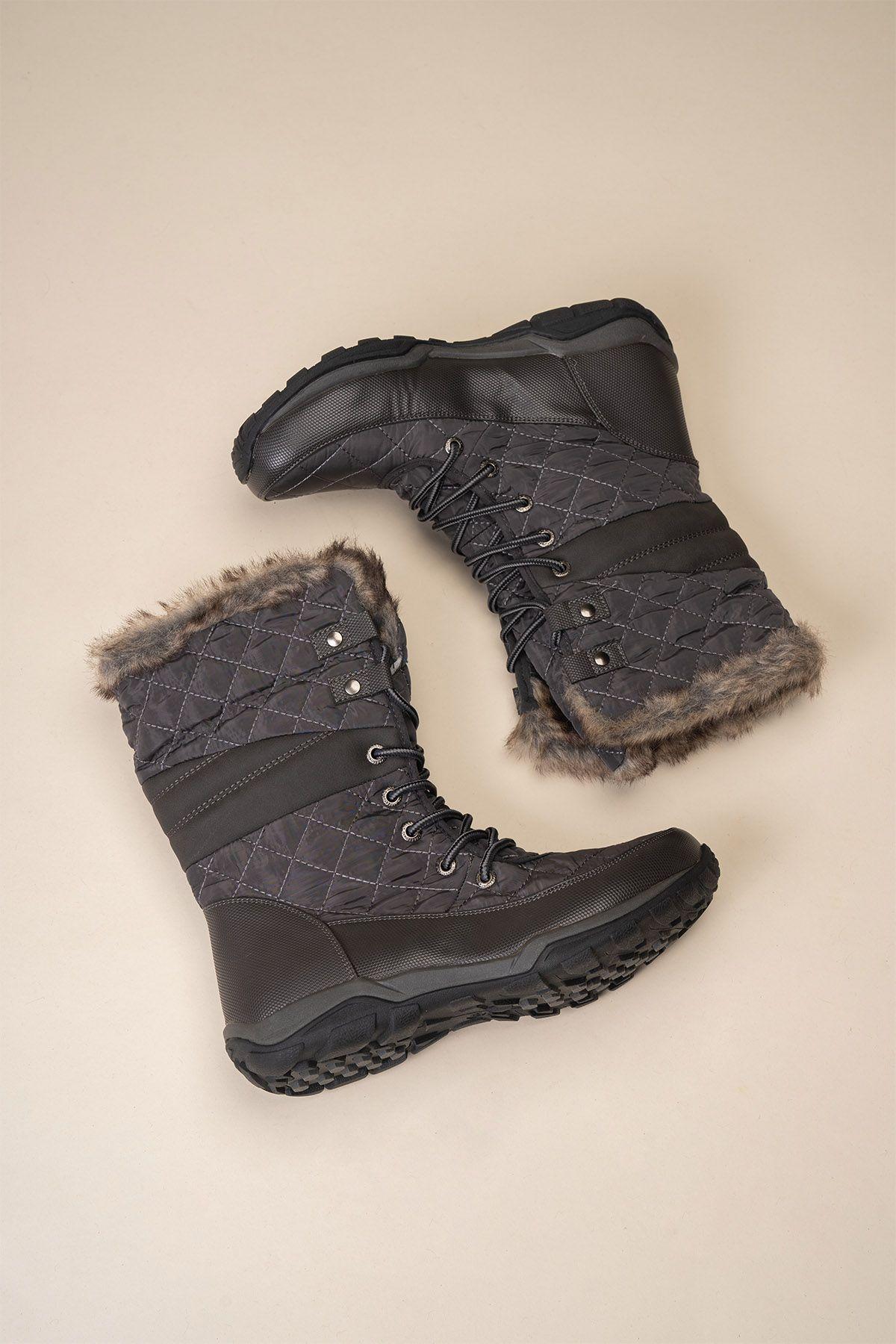 Bota Invernal Mujer Gris Roma Chinitown-3