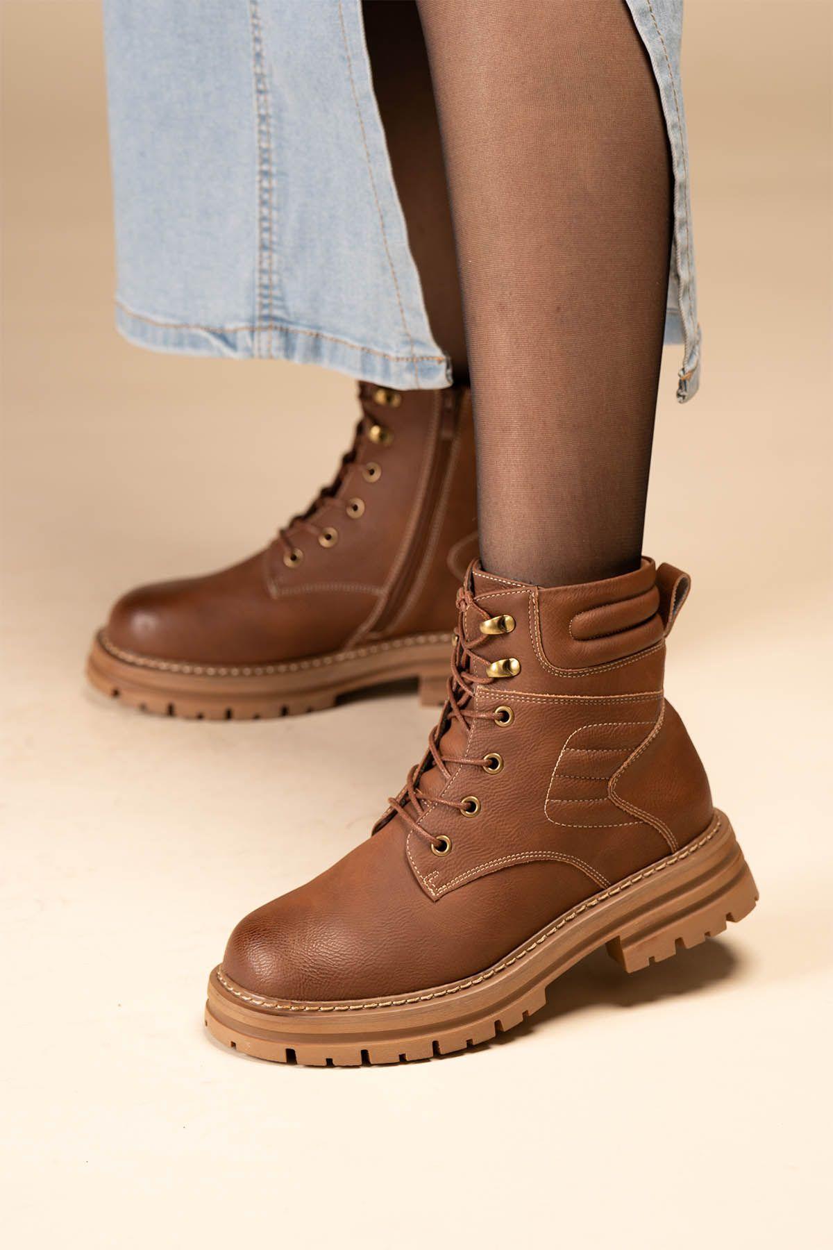 Botín Casual Mujer Camel Zetu Chinitown-4