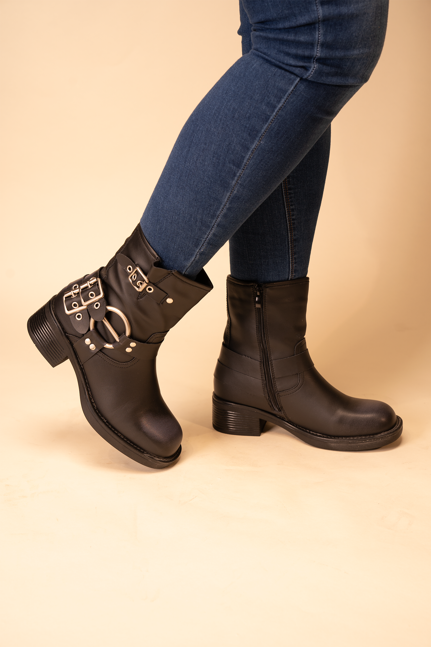 Botín Mujer Negro Dahia Thunder Blue-1