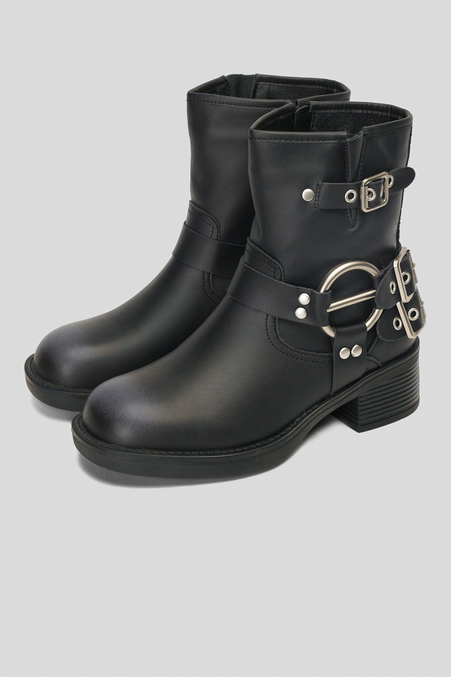 Botín Mujer Negro Dahia Thunder Blue-2