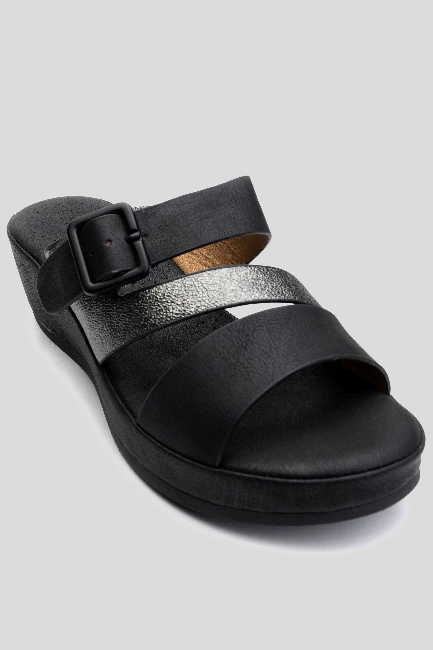 Sandalia Mujer Negro New Caroline Chinitown-2