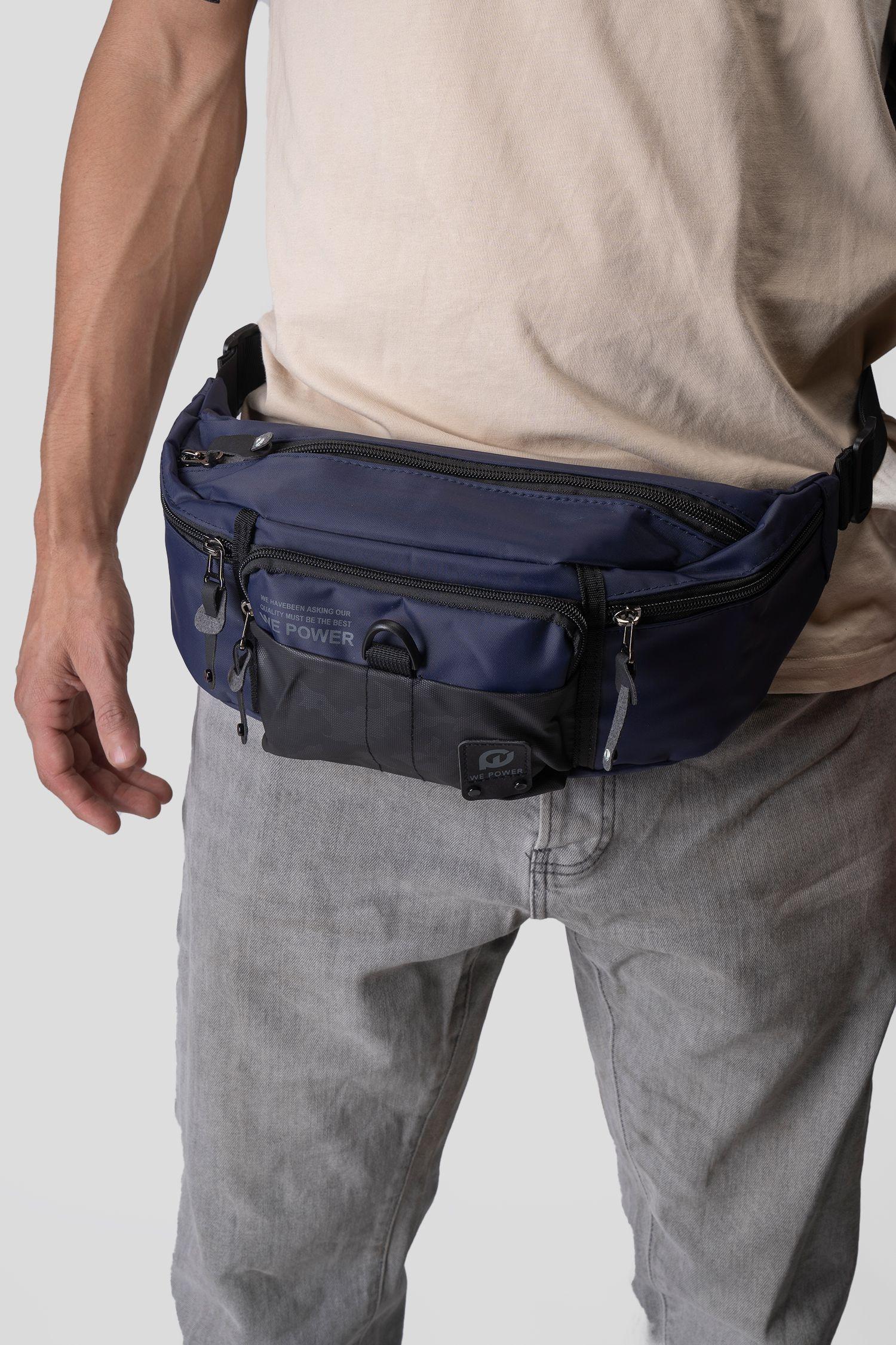 Banano 5 Bolsillos Textil Azul Chinitown-3