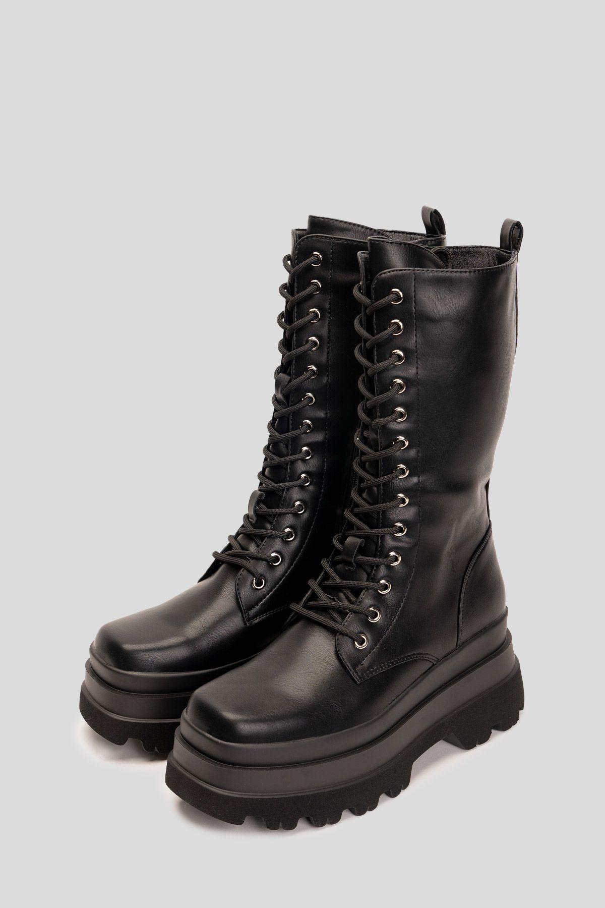 Bota Larga Mujer Negro Kyara Chinitown-1