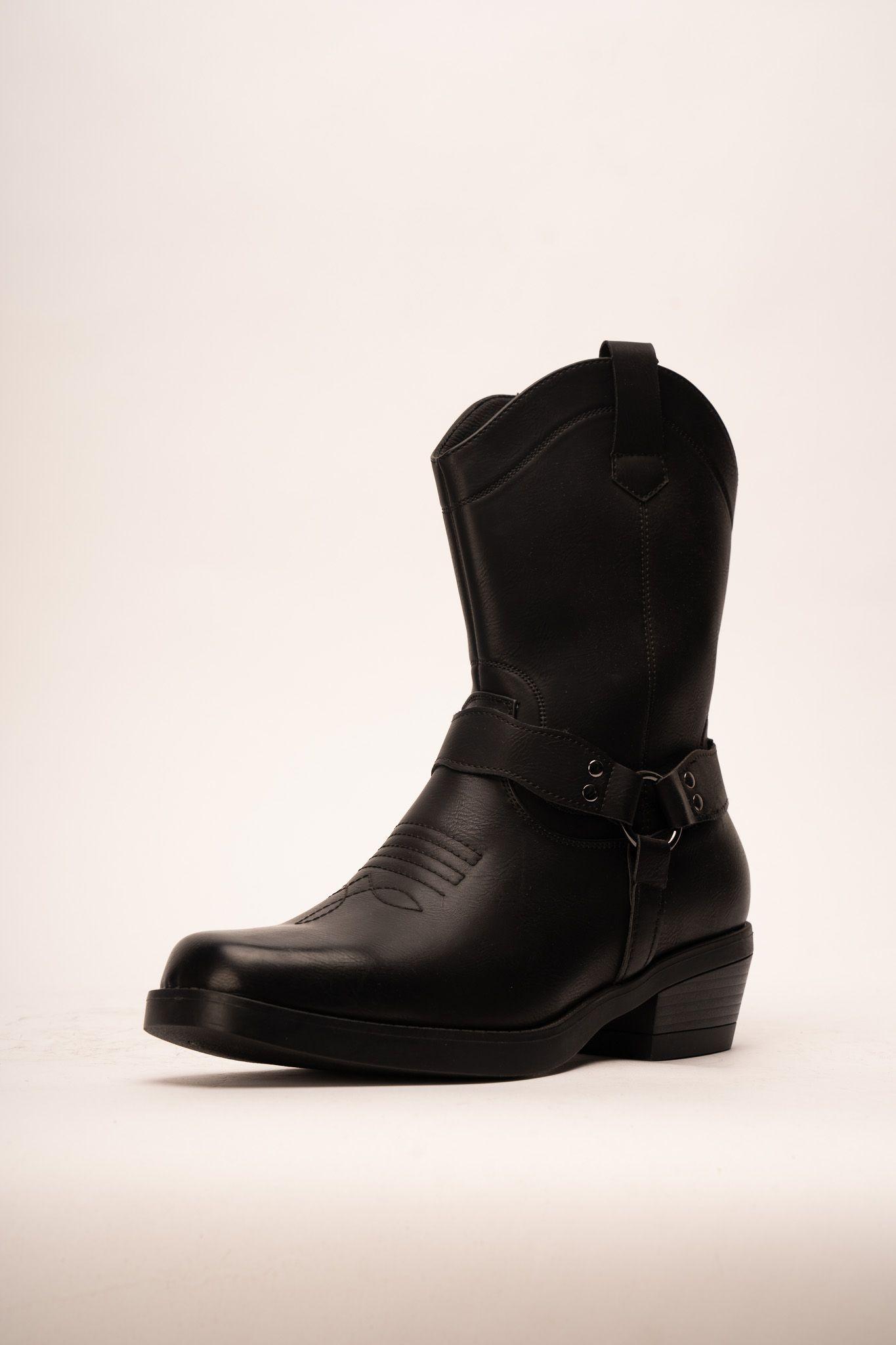 Bota Casual Hombre Negro Hamza Chinitown-1