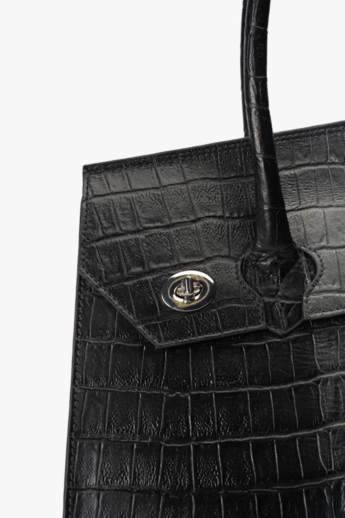 Cartera de Mano Negro Mosaico Landazuri-5
