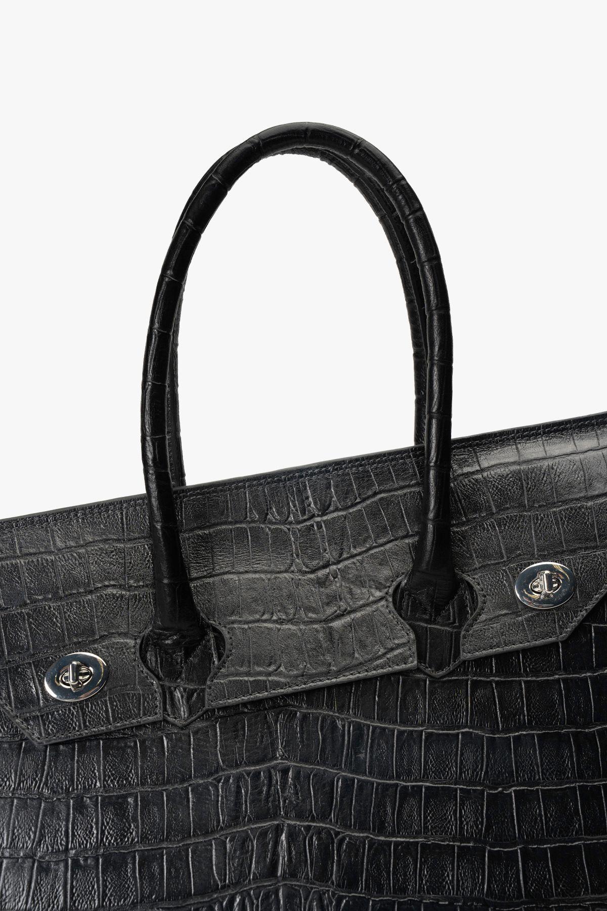 Cartera de Mano Negro Mosaico Landazuri-6