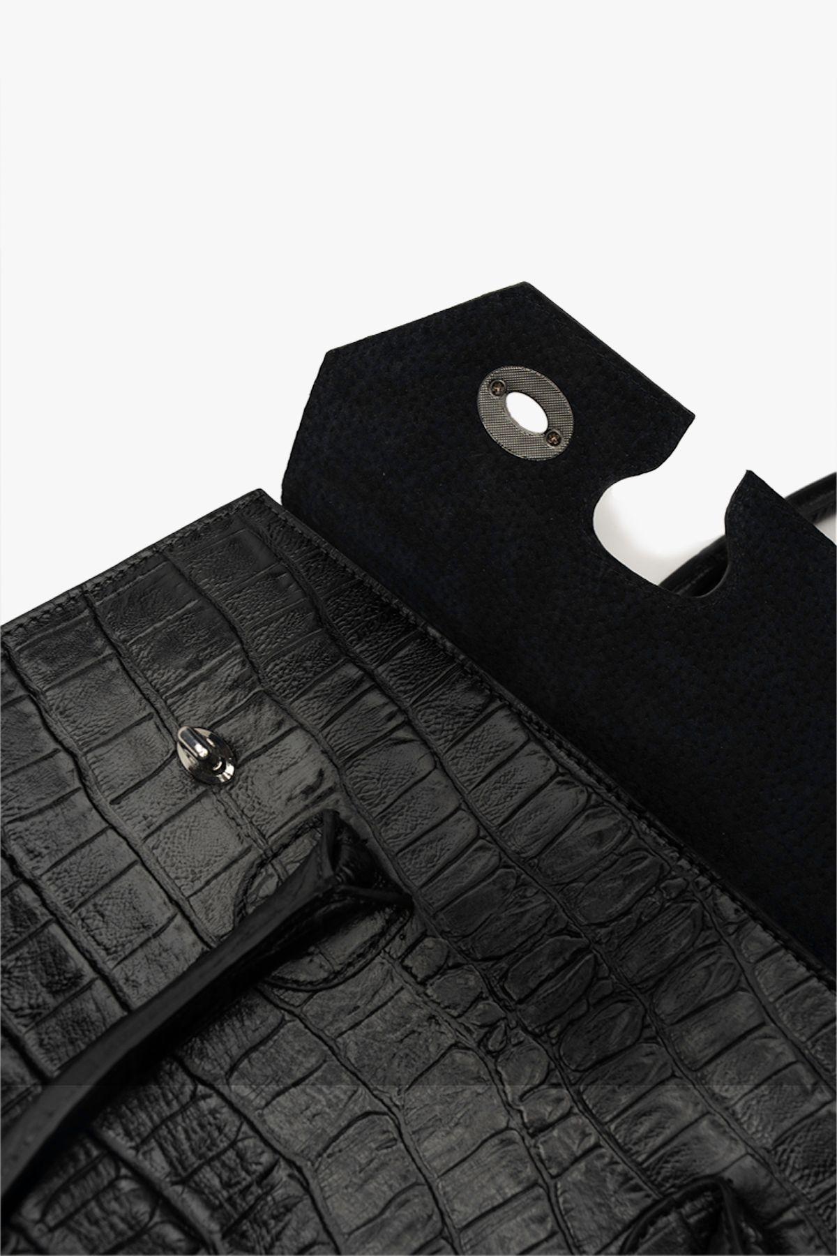 Cartera de Mano Negro Mosaico Landazuri-9