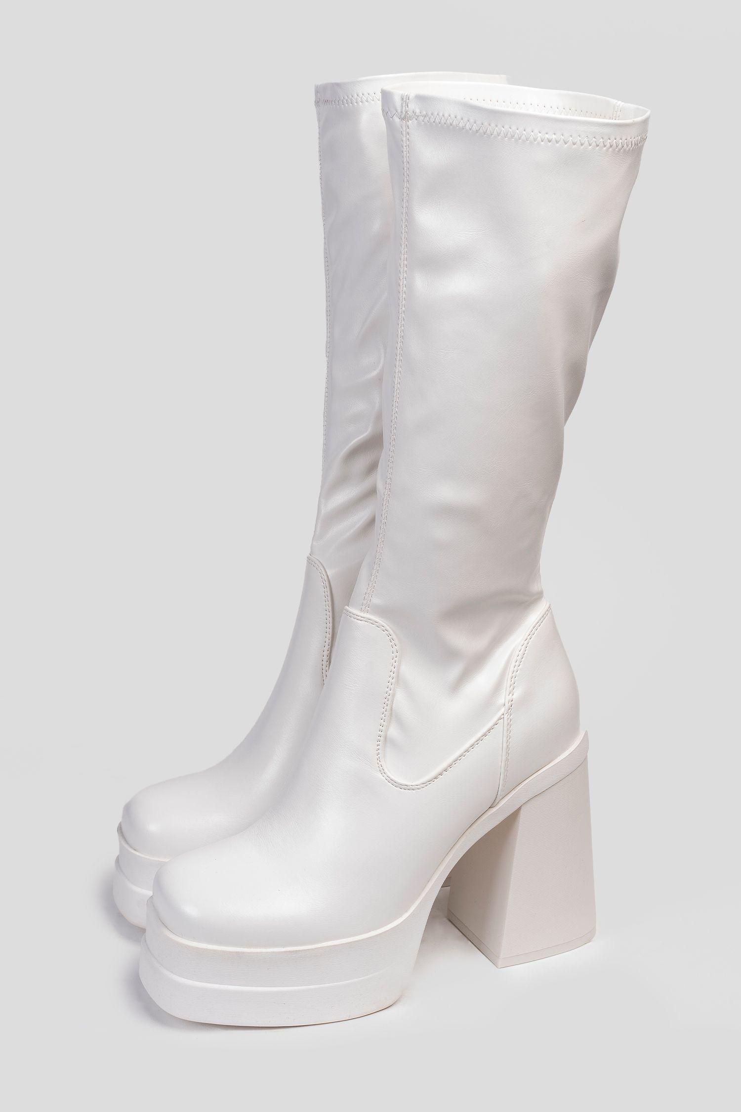 Bota Mujer Blanco Estelle Chinitown-2