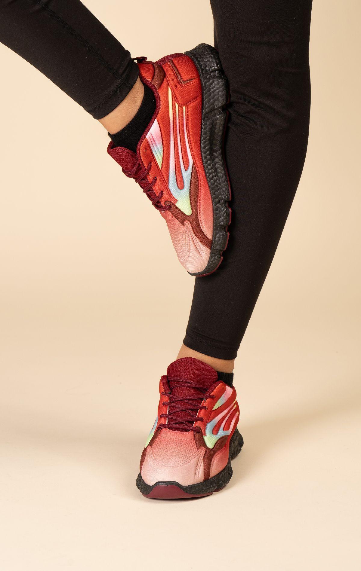 Zapatilla Deportiva Mujer Rojo Luz Chinitown-4