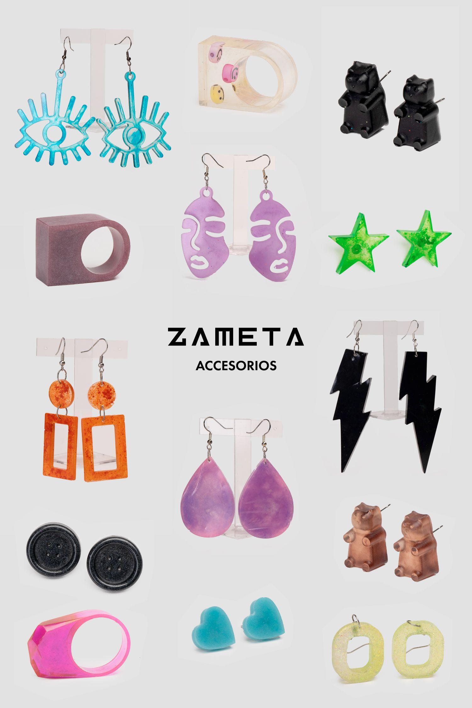 Pendientes Colgantes Diseño Solar Verde Neón Zameta By Lina-1