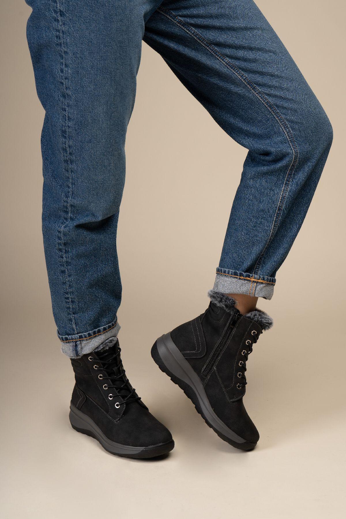 Botín Casual Mujer Gris Biwen Chinitown-1