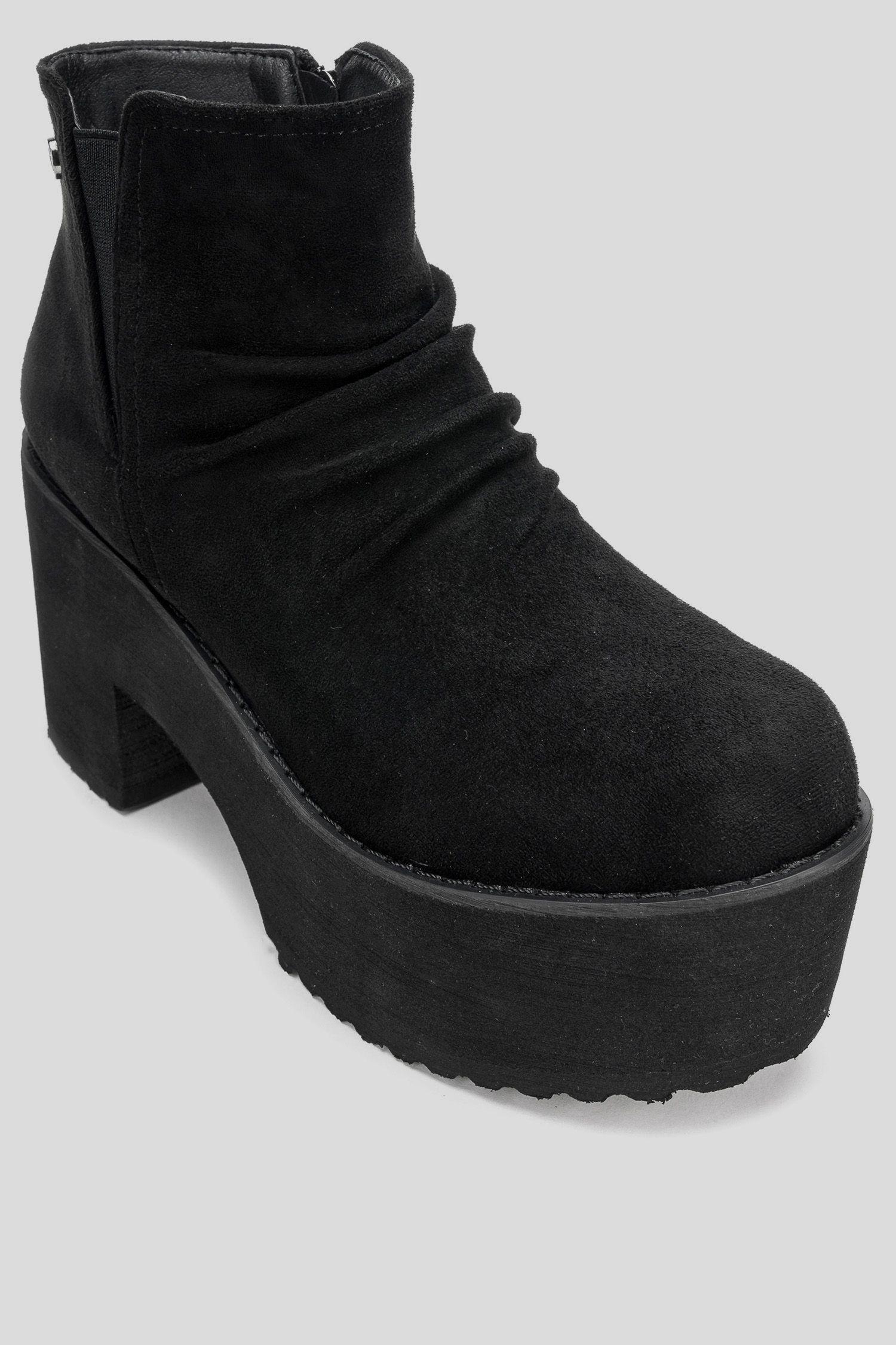 Botín Alto Mujer Negro Zahara Chinitown-3