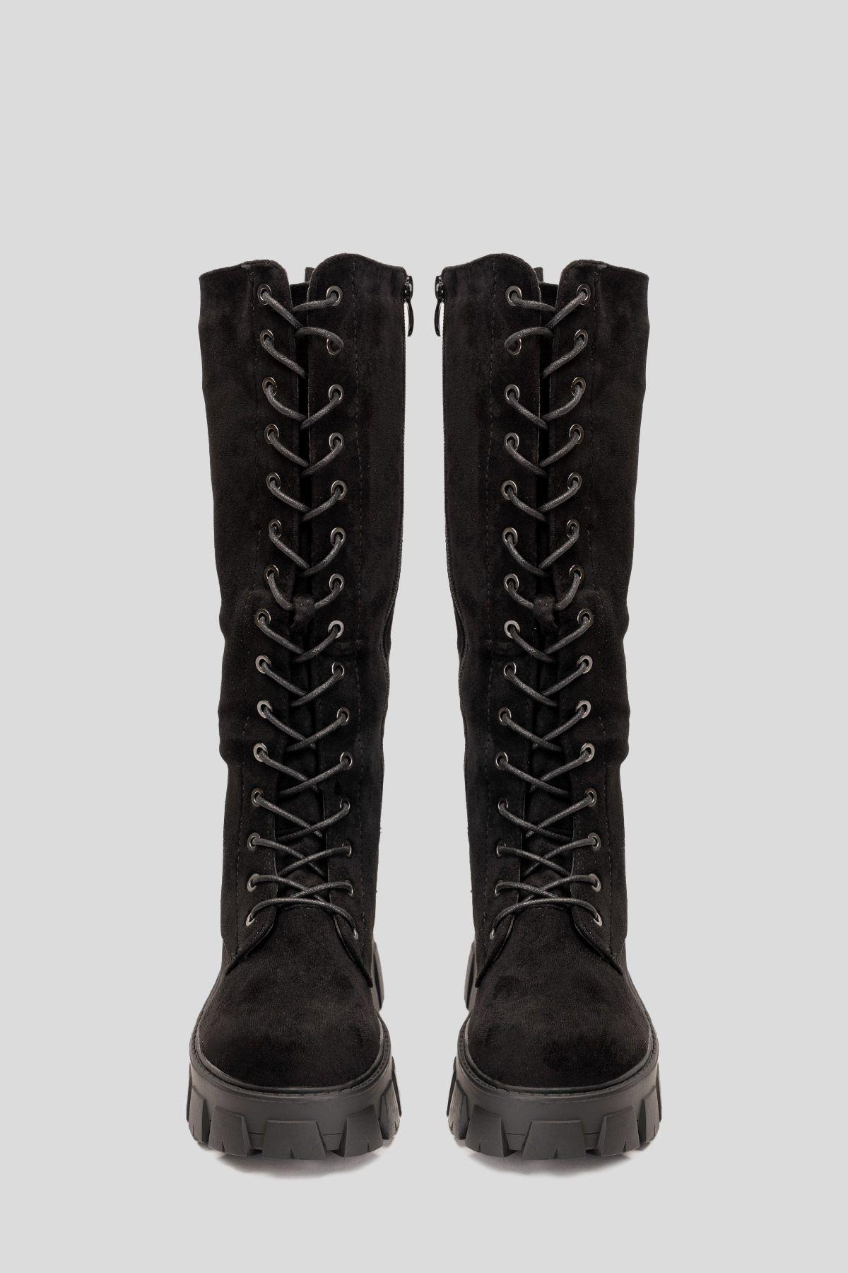 Bota Larga Mujer Negro Lagertha Chinitown-2