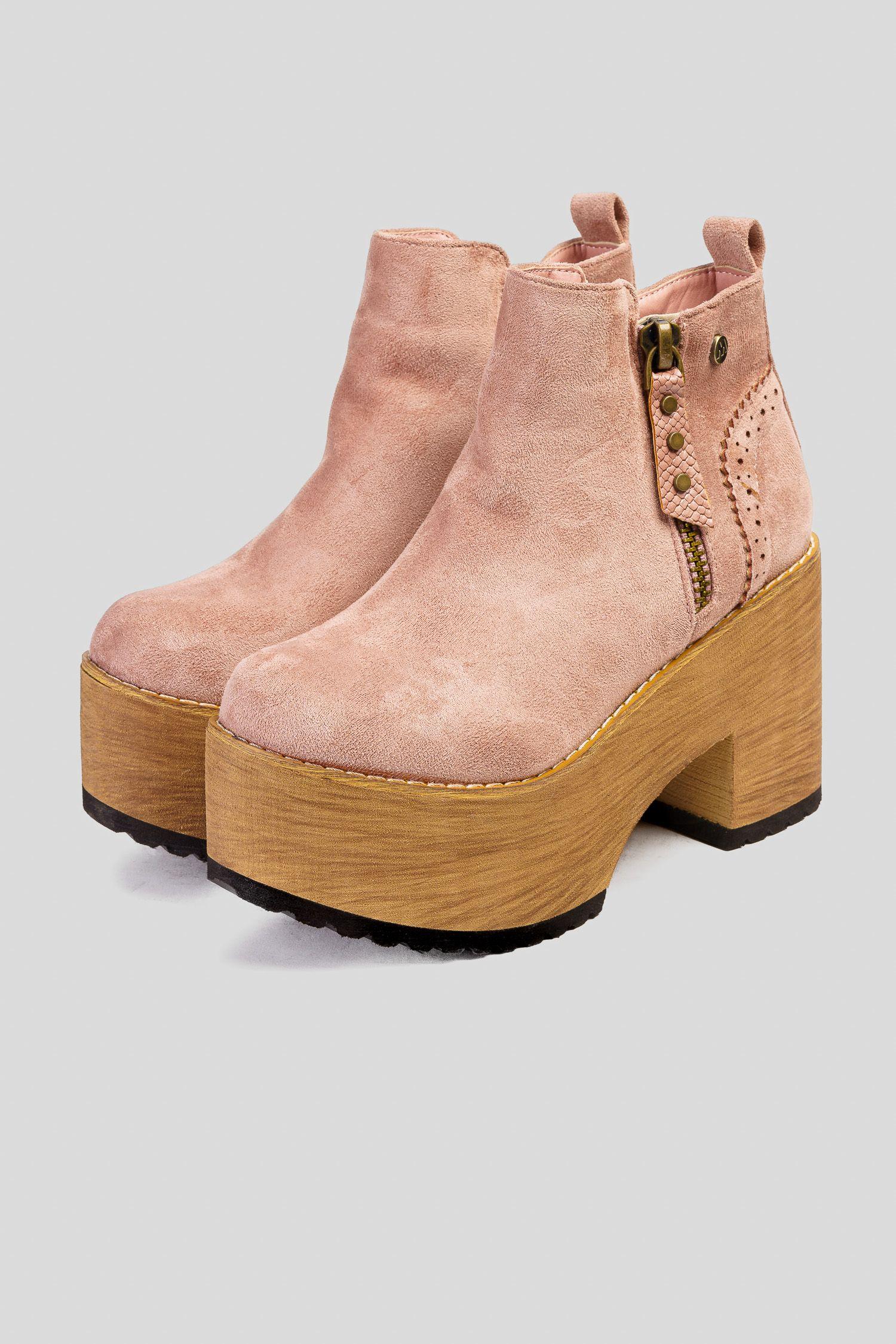 Botín Mujer Rosado Cadhla Chinitown-1