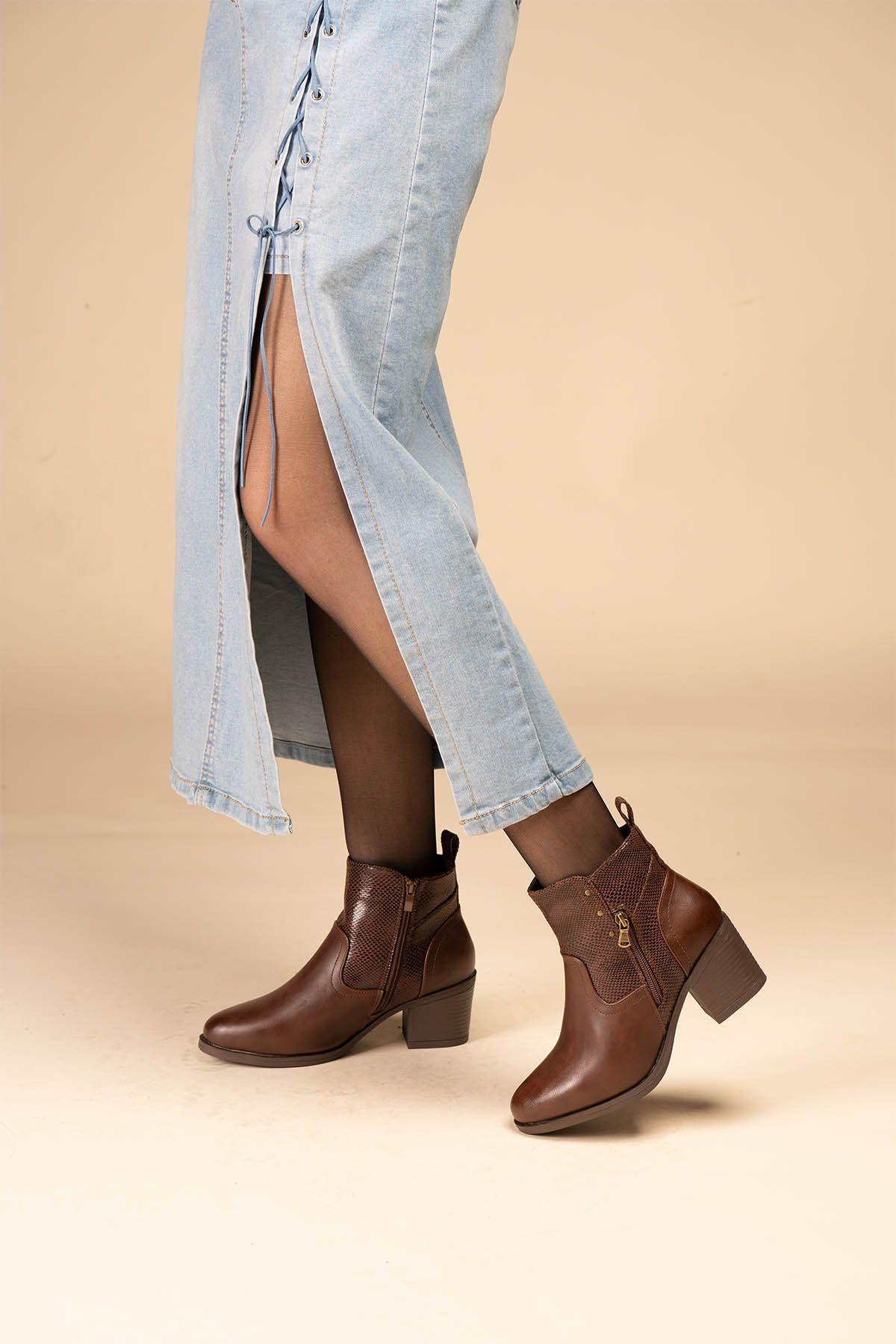Botín Casual Mujer Camel Khosi Chinitown-1