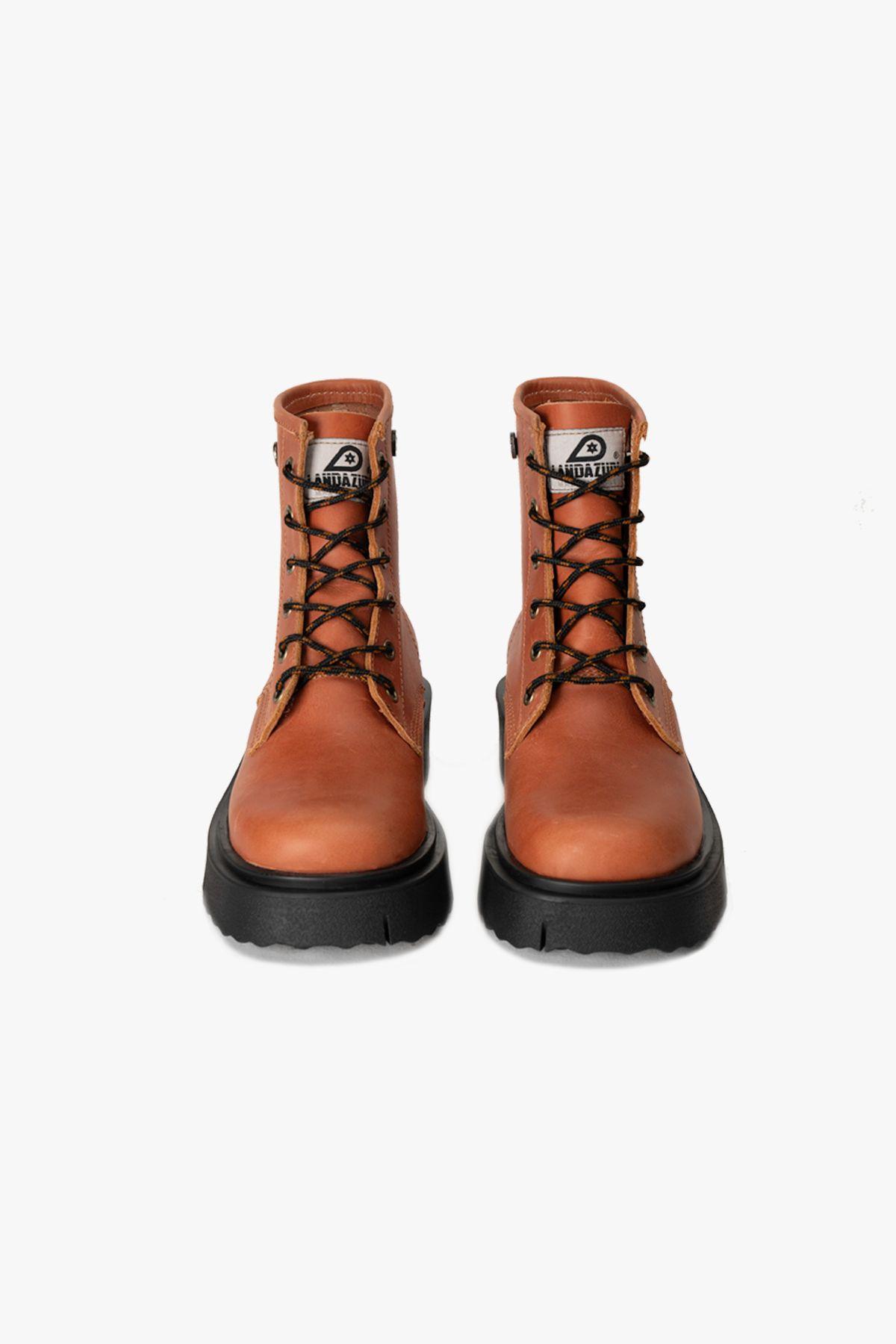 Botín Cuero Atenea Café Negro Landazuri-3