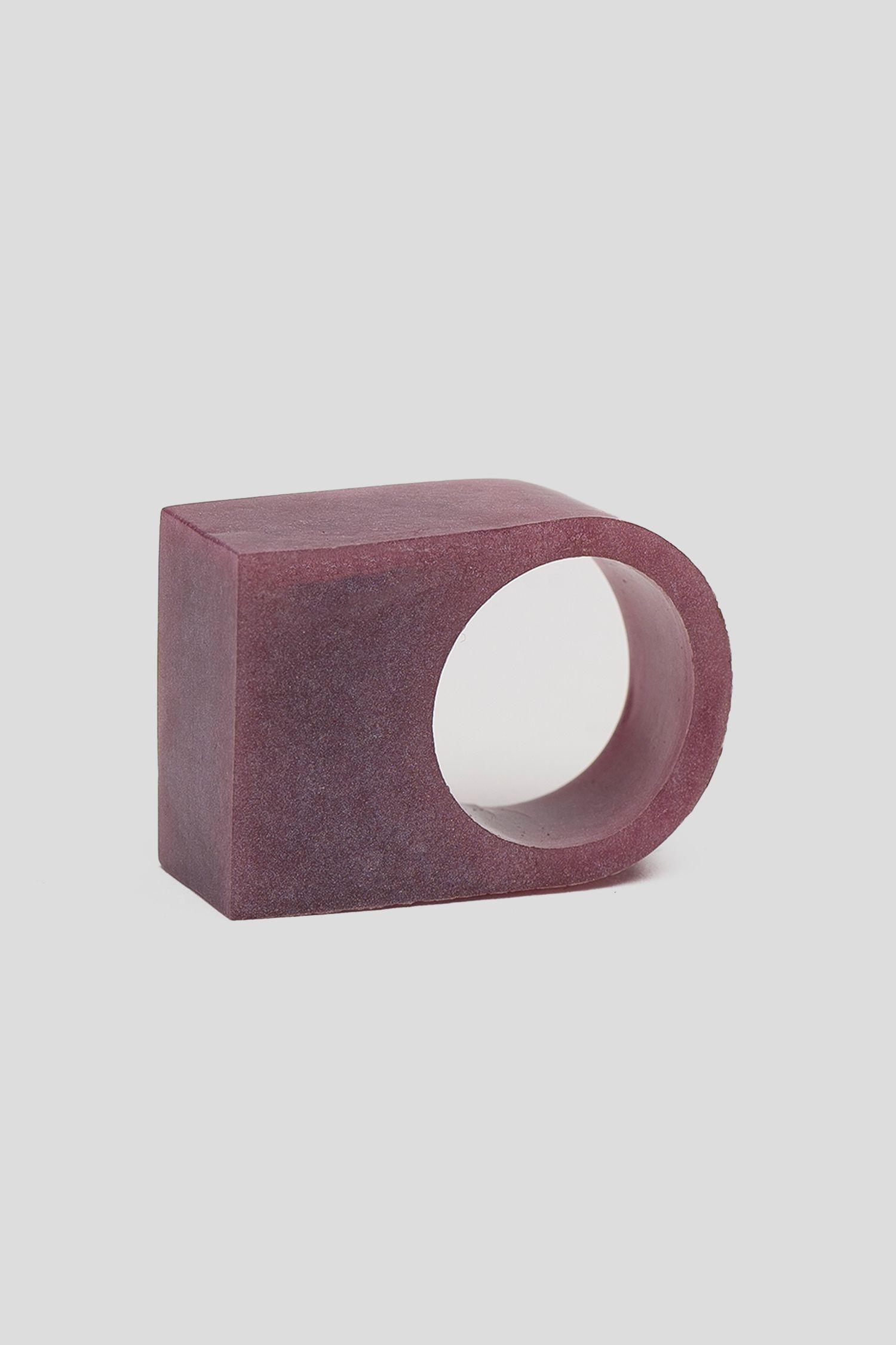 Anillo Cuadrado De Resina Morado Zameta By Lina-0