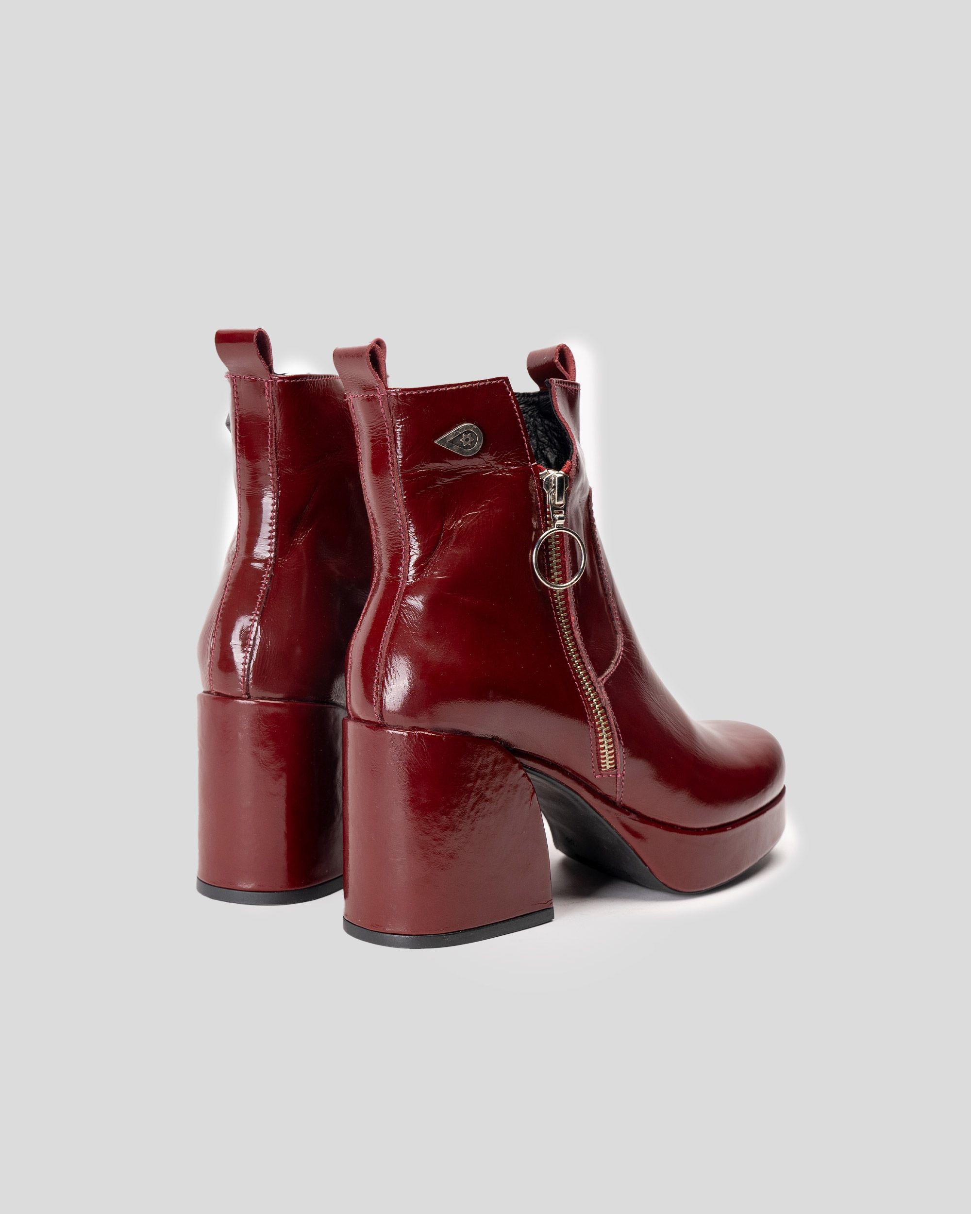 Botín Cuero Aspasia Tinto Landazuri-3