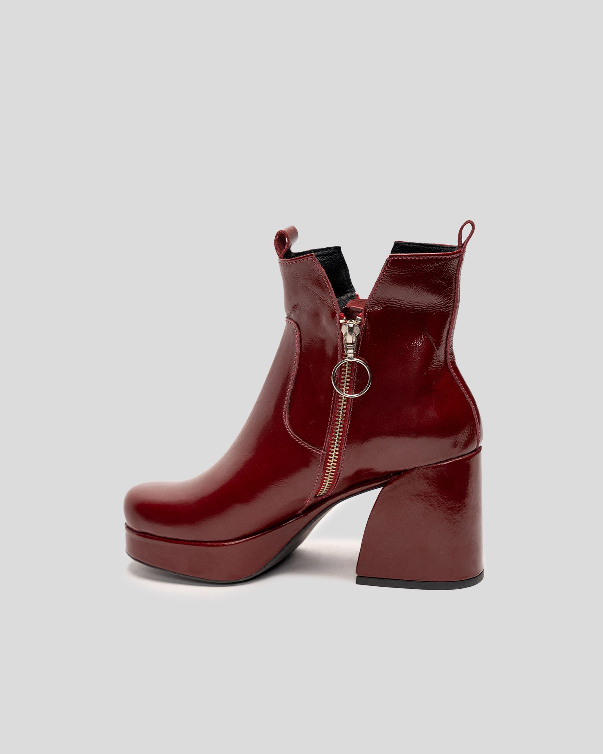 Botín Cuero Aspasia Tinto Landazuri-6