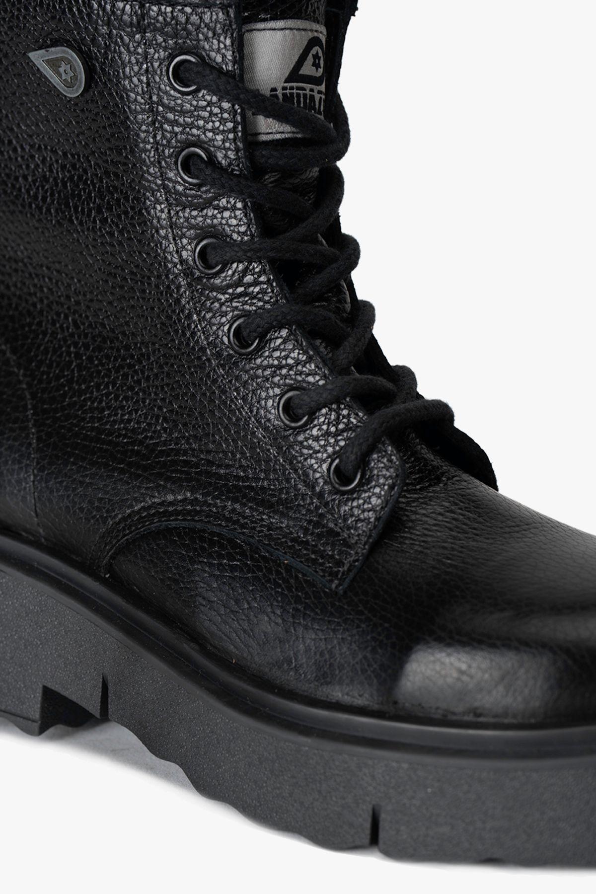 Botín Cuero Atenea Negro Caviar Landazuri-6