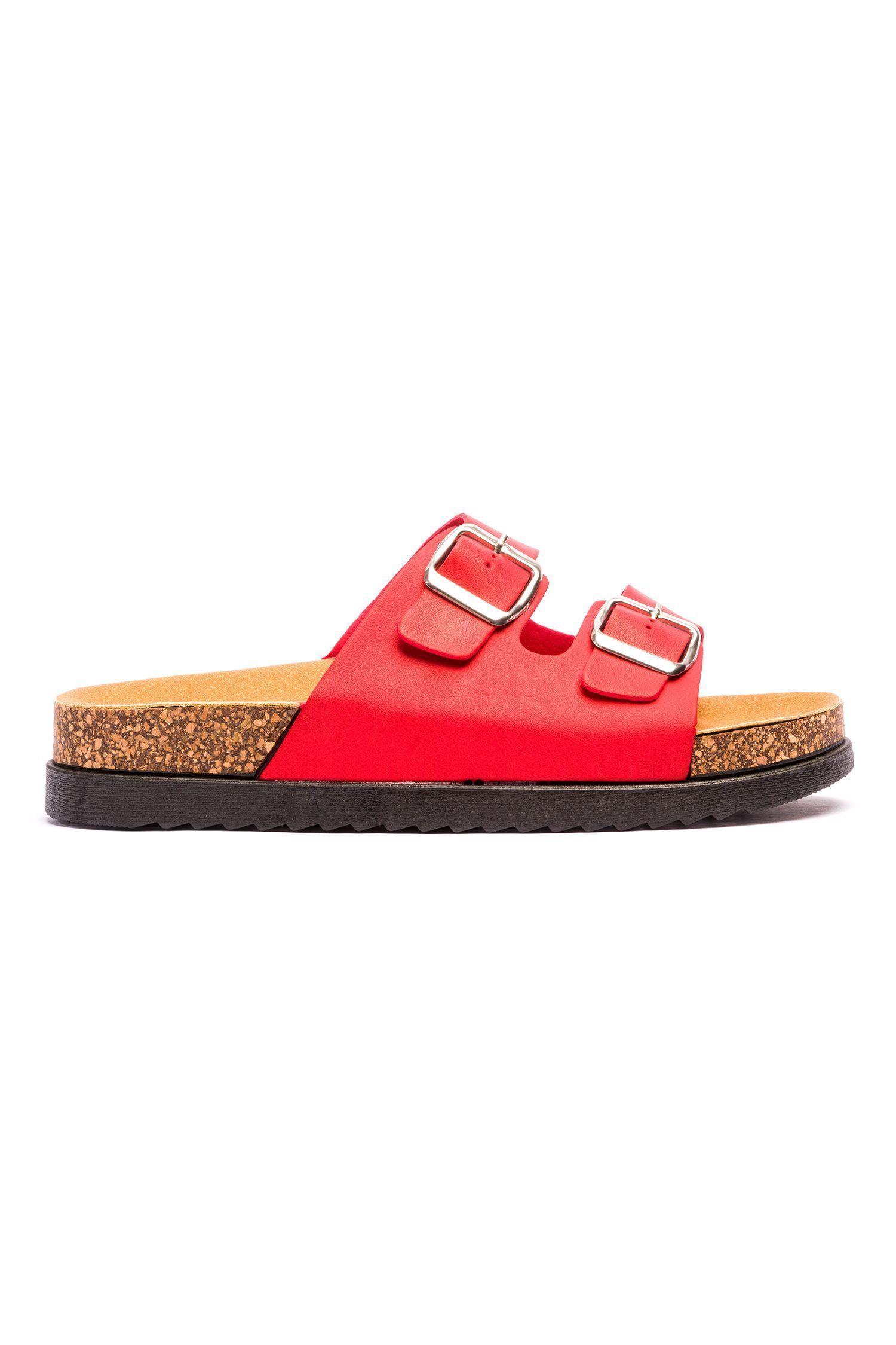Sandalia Mujer Rojo Arlequin Chancleta-0