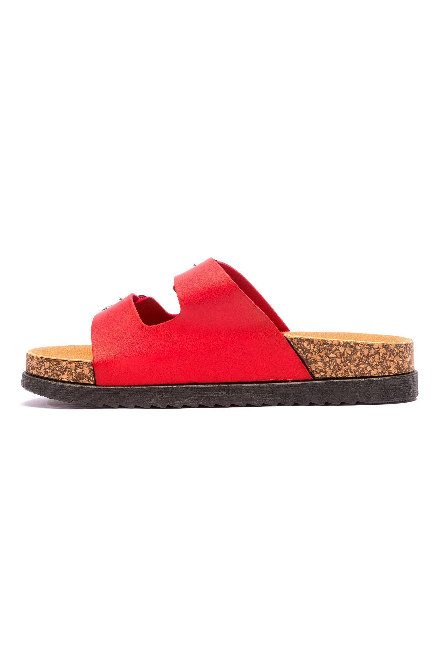 Sandalia Mujer Rojo Arlequin Chancleta-2