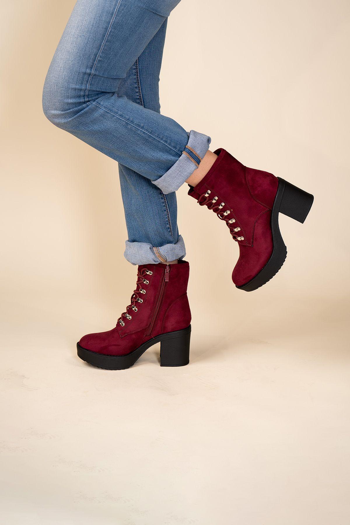 Botín Mujer Burdeo Jasmin Chinitown-1